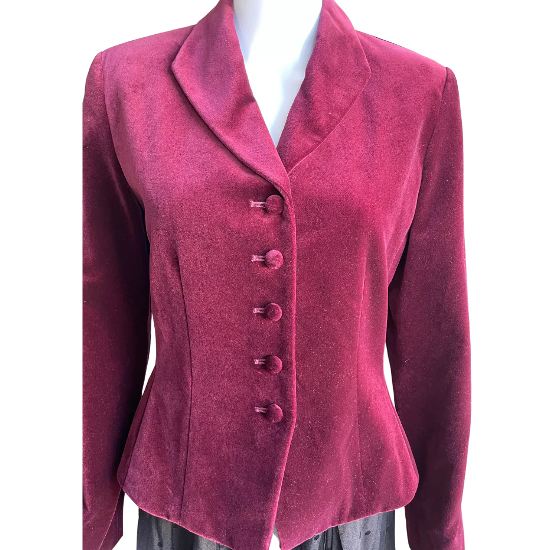 90s Vintage Jimi Hendrix Deep Red Blazer - Image 3
