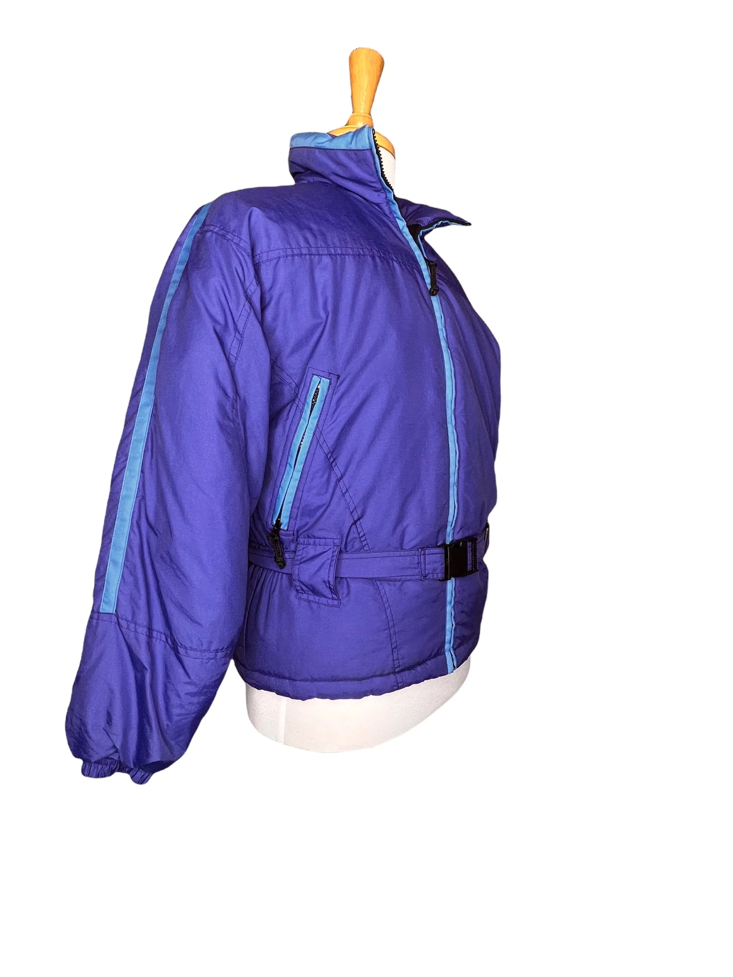 90s Vintage Ladies Ski Jacket Purple Size M Made In Hong Kong by Ski Gear - Image 4