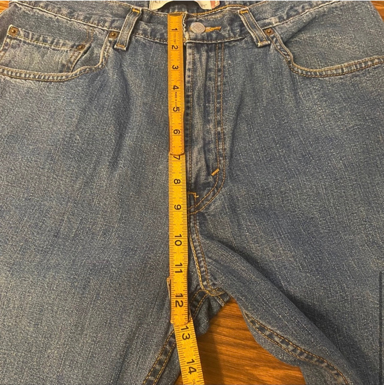 90s Vintage Levi’s 569 Denim Blue Jeans 32” Waist By Levis - Image 6
