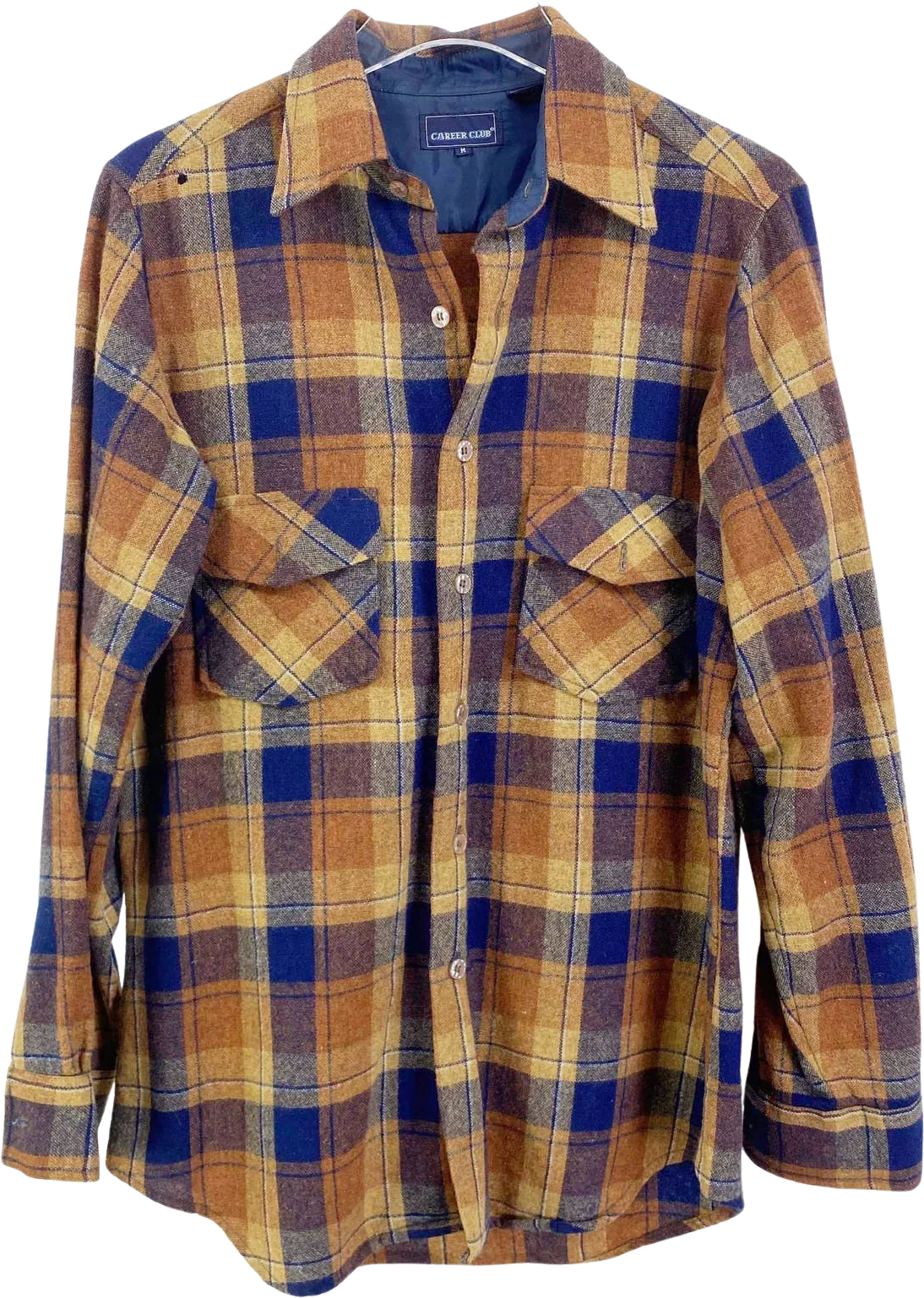 90s Vintage Plaid Flannel Shirt Dutton Up by Career Club