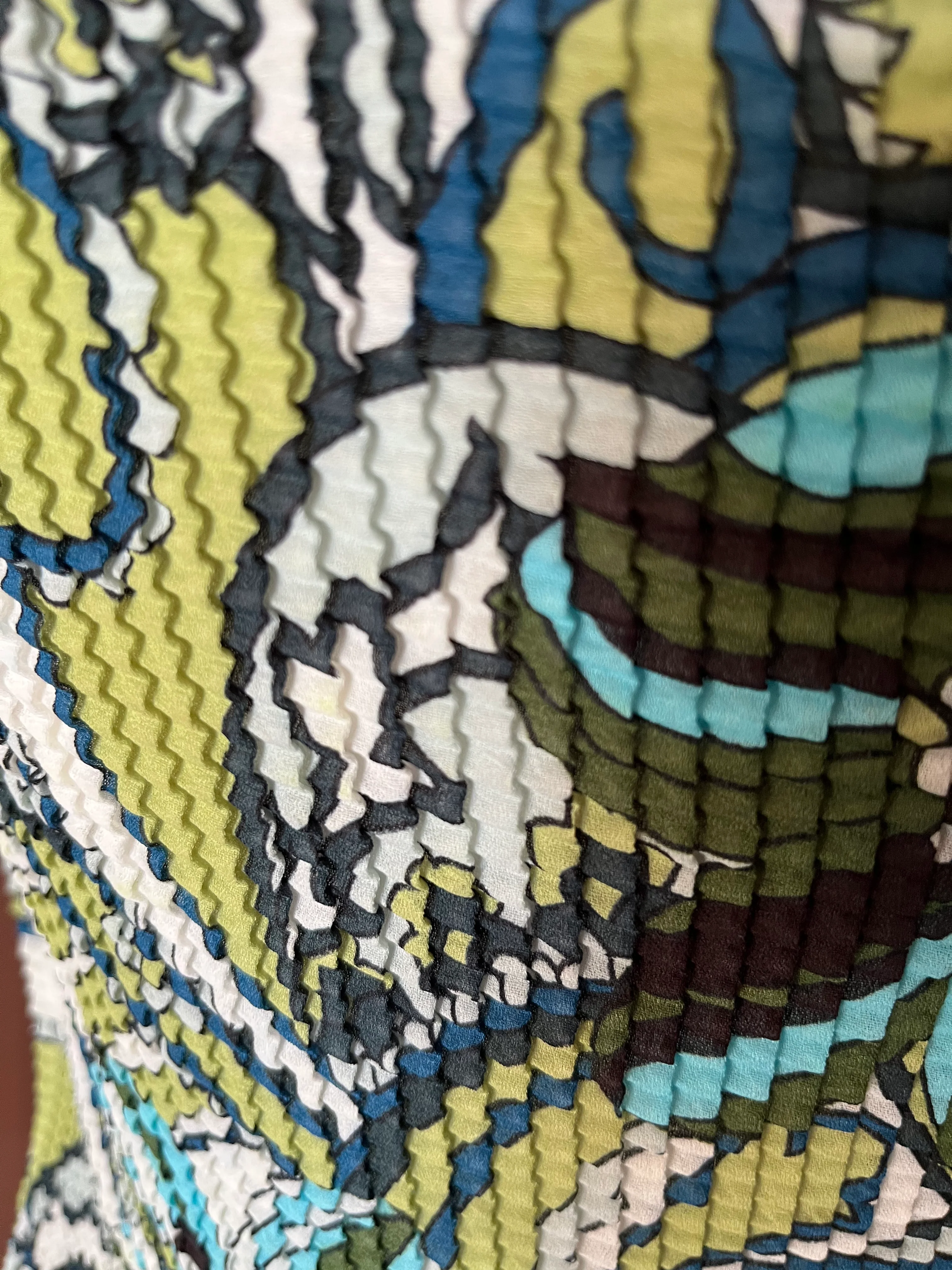 90s Vintage Plisse' Print Blouse By Nicola - Image 3