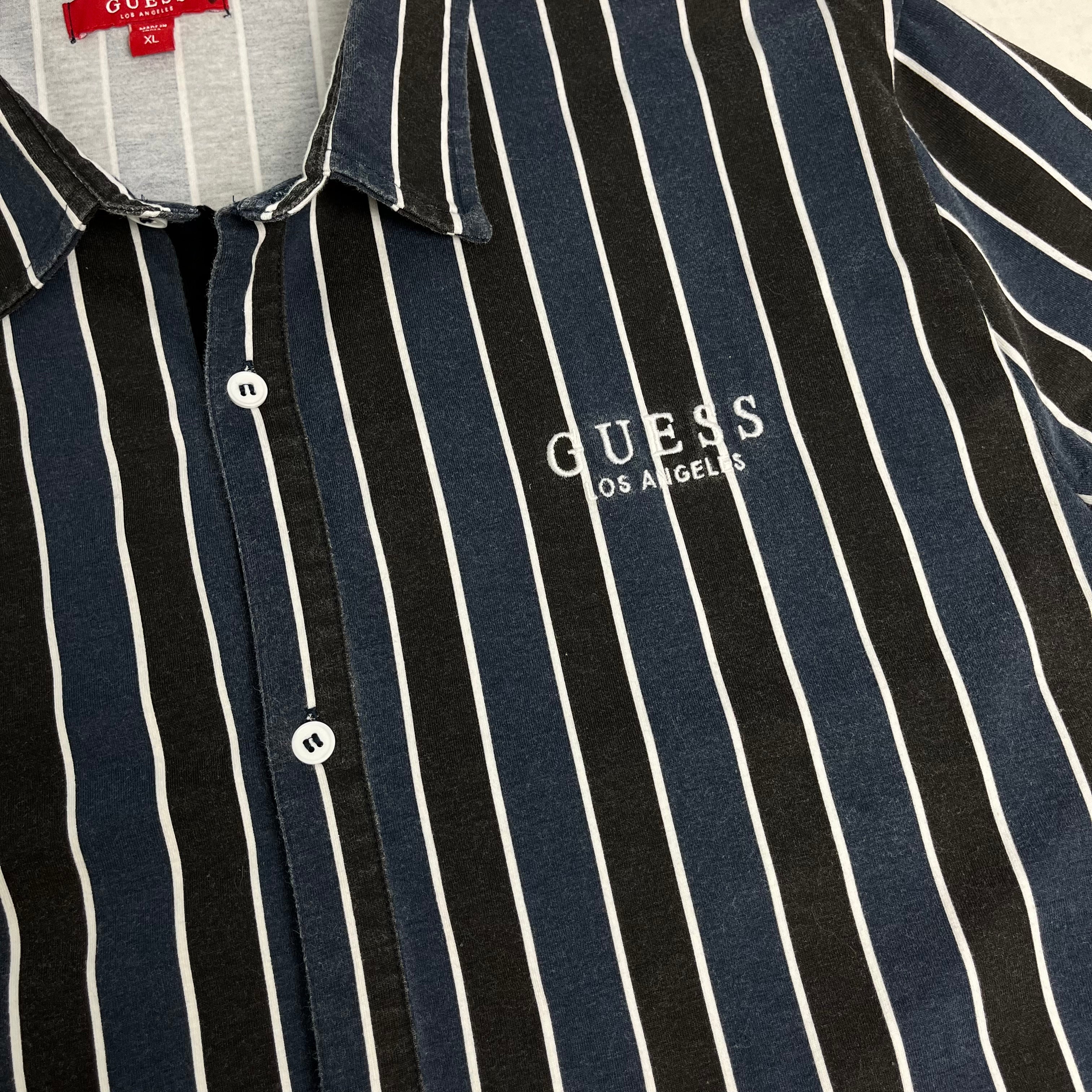 90s Vintage Retro Striped T-shirt By Guess - Image 3
