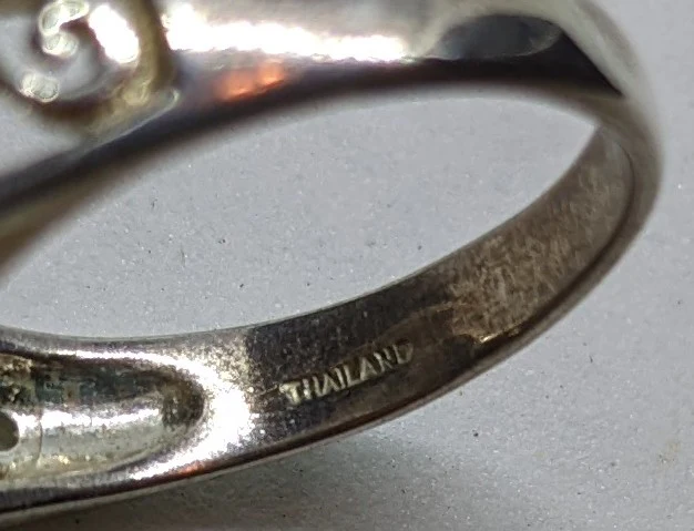 90s Vintage Smoky Topaz Sterling Cocktail Ring - Image 3