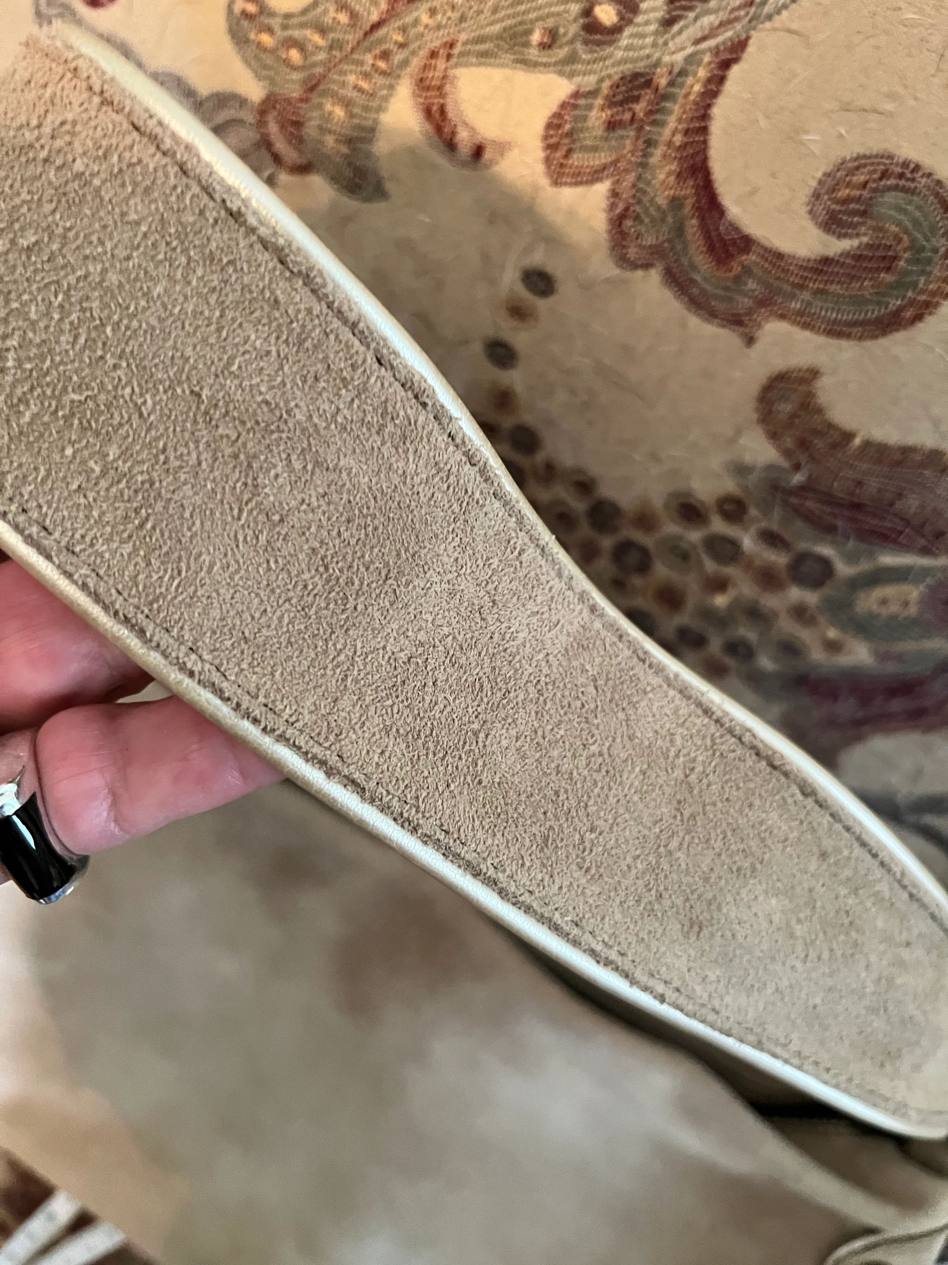 90s Vintage Suede Hobo Handbag By Gap - Image 11