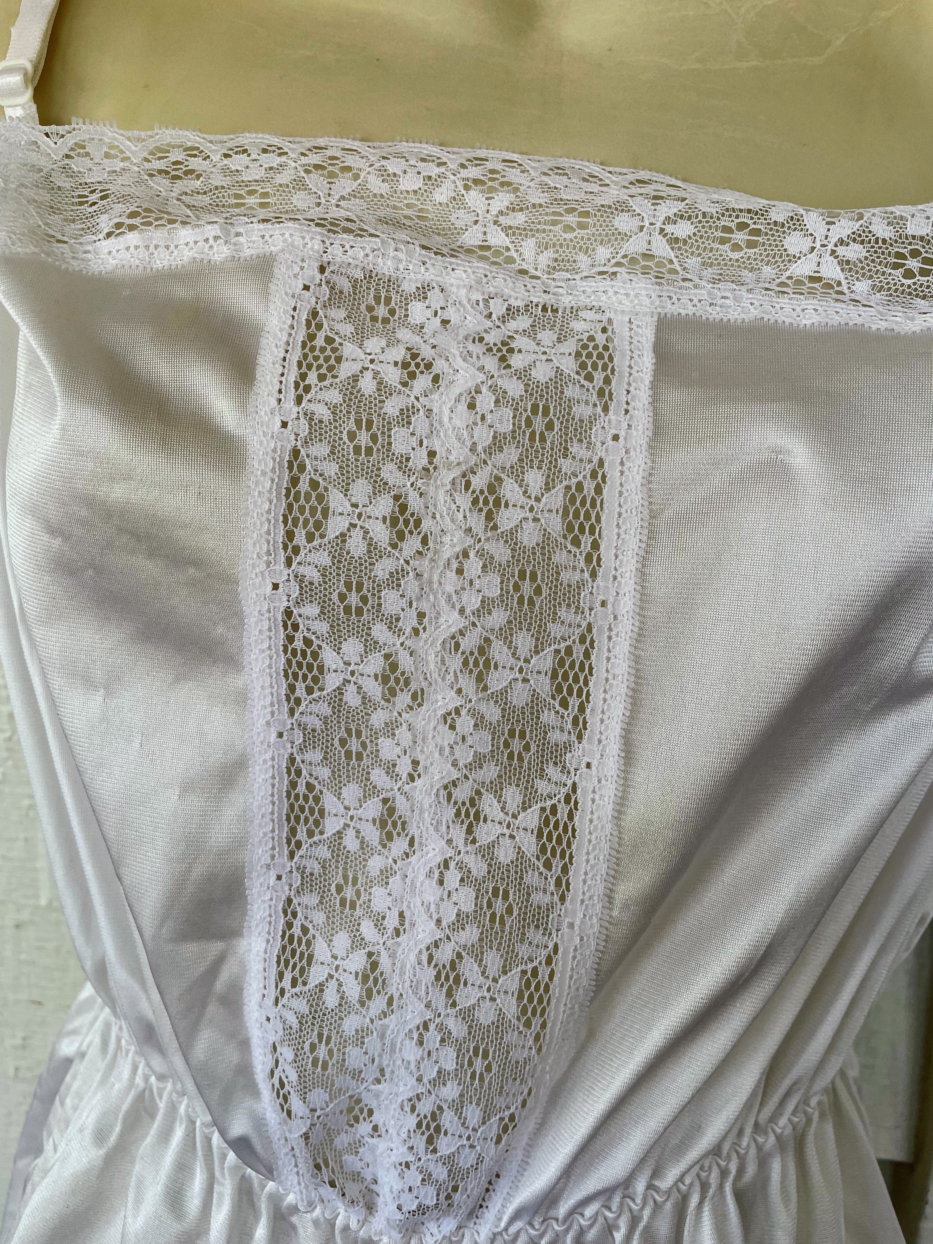 90s Vintage Teddy Romper Lingerie Nwt White Lace By Bestform - Image 3