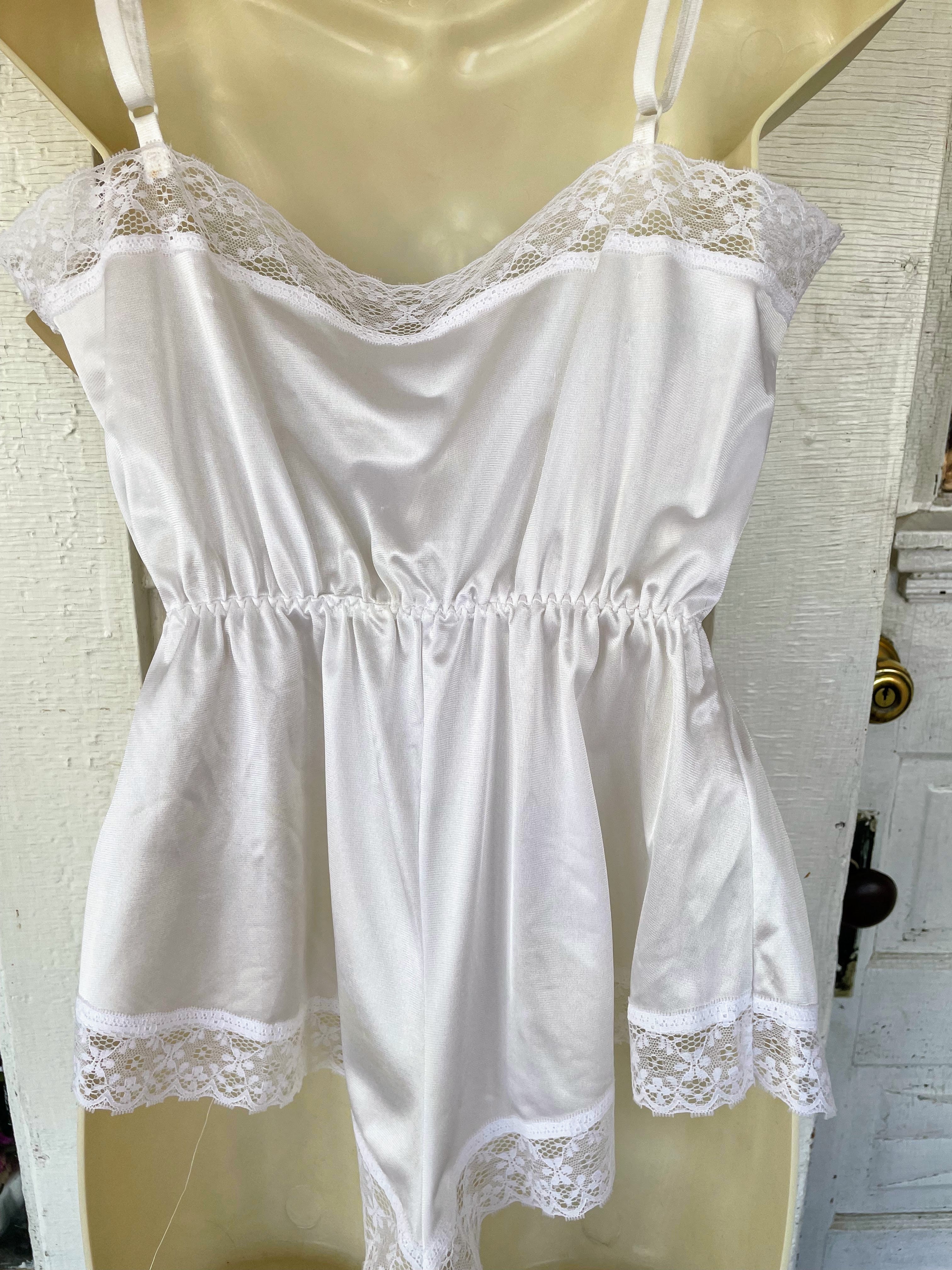90s Vintage Teddy Romper Lingerie Nwt White Lace By Bestform - Image 6