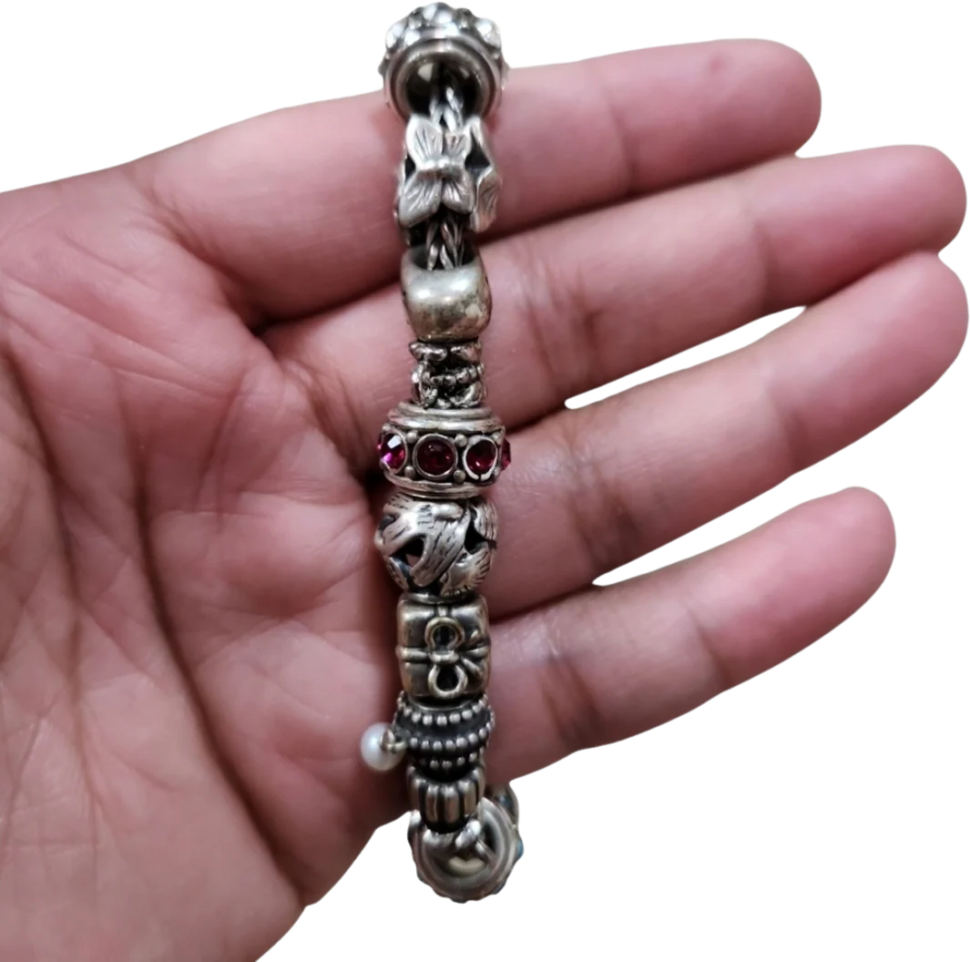 90s Vintage Trollbeads Original Foxtail Bracelet 925 By Trollbeads - Image 2