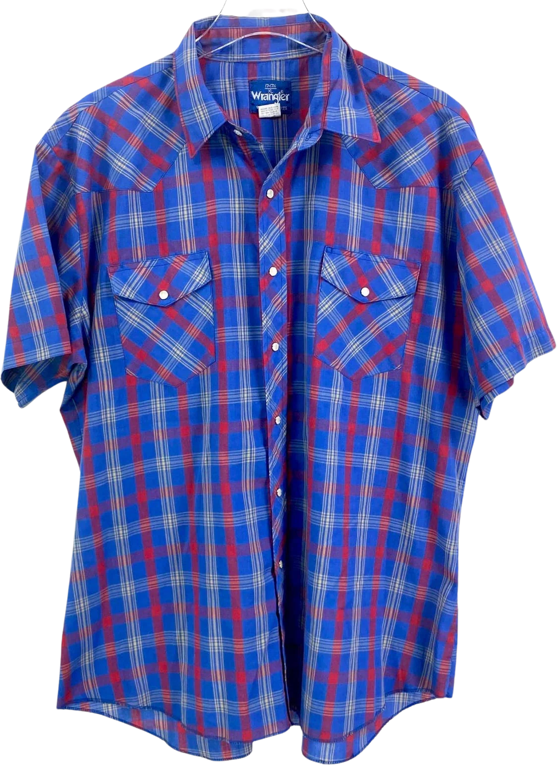 90s Vintage Western Plaid Check Casual Button Down Shirt by Wrangler