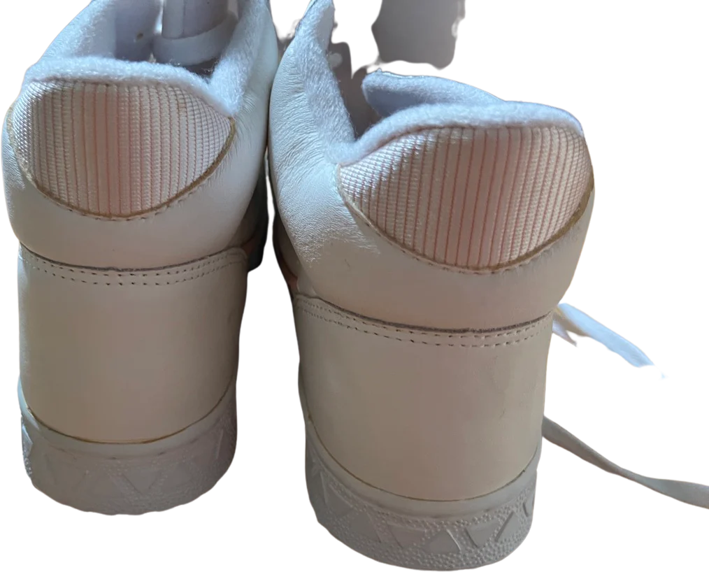 90s Vintage White And Pink Chunky High Top Sneakers By La Gear - Image 2