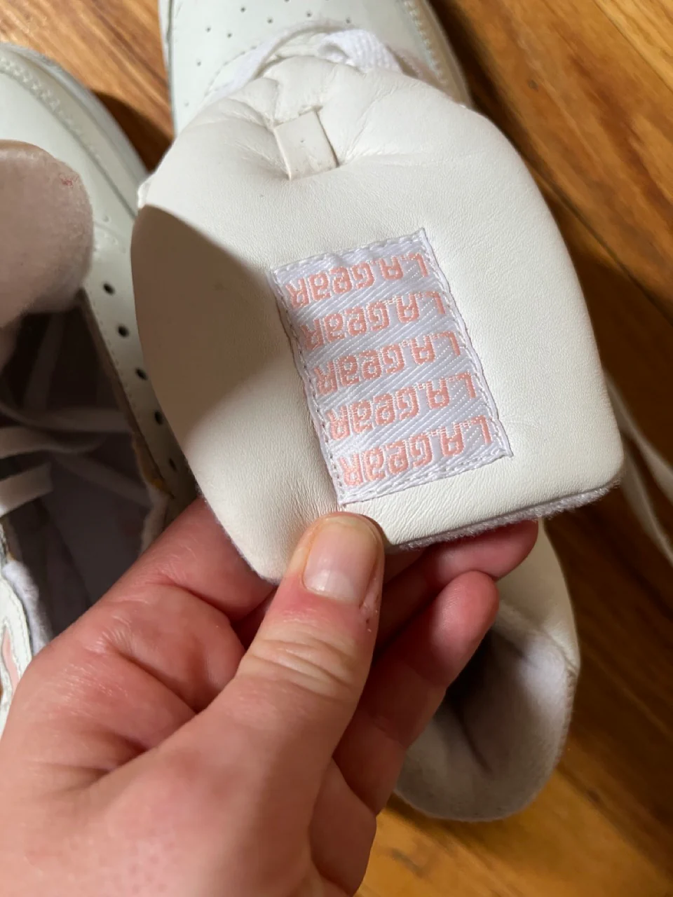 90s Vintage White And Pink Chunky High Top Sneakers By La Gear - Image 5