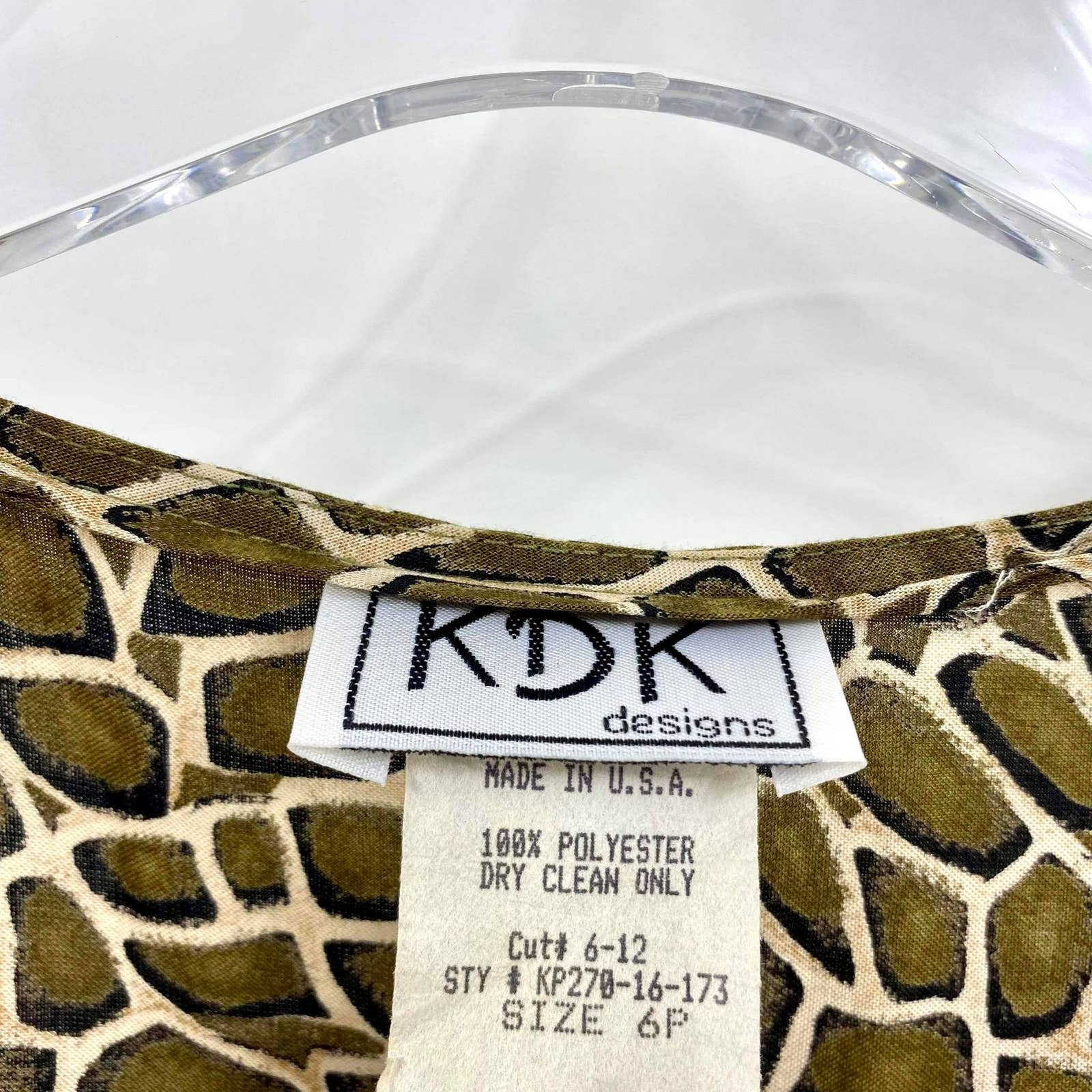 90s Vintage Wrap Short Sleeve Animal Giraffe Print Mini Dress by KDK Designs - Image 6