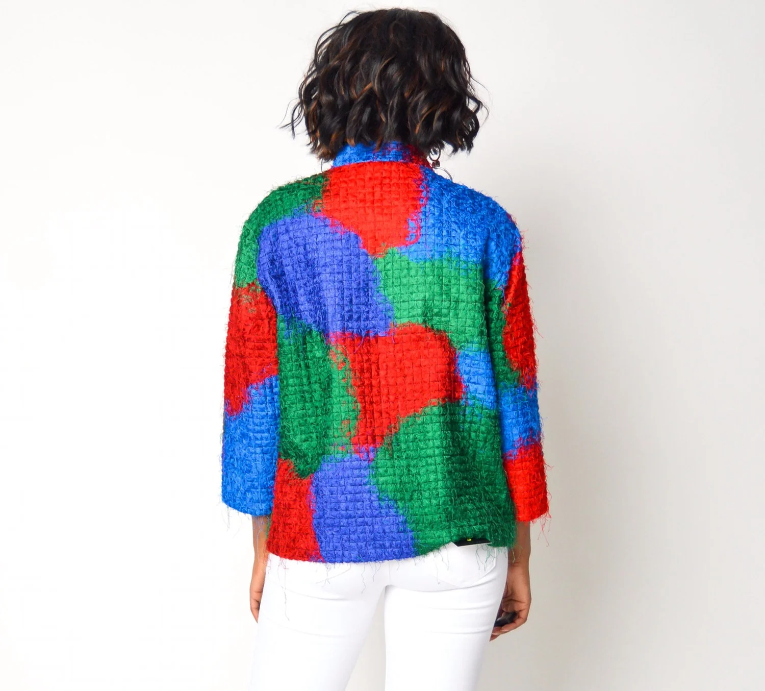 90s Vtg You Got Me Hanging By A String Quilted Jacket - Image 3