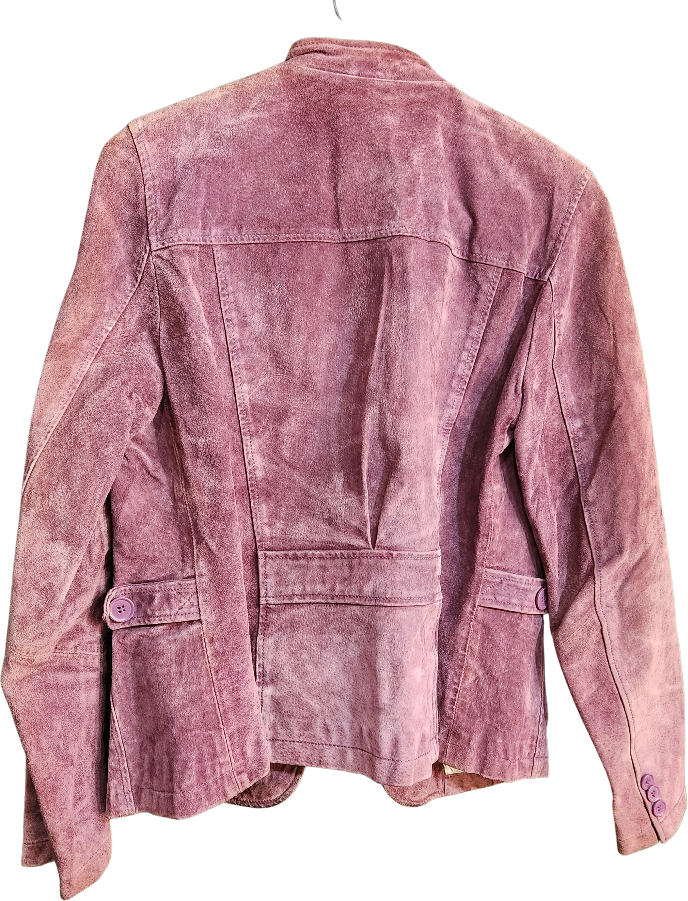 90s Washable Suede Mauve Jacket Genuine Leather Size S By St Johns Bay - Image 2
