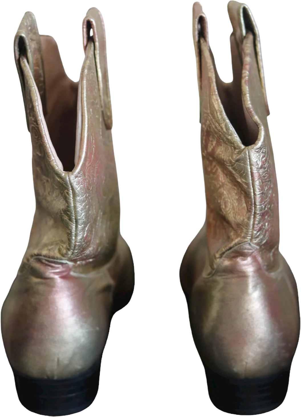 90s Western Boots Metallic - Image 2