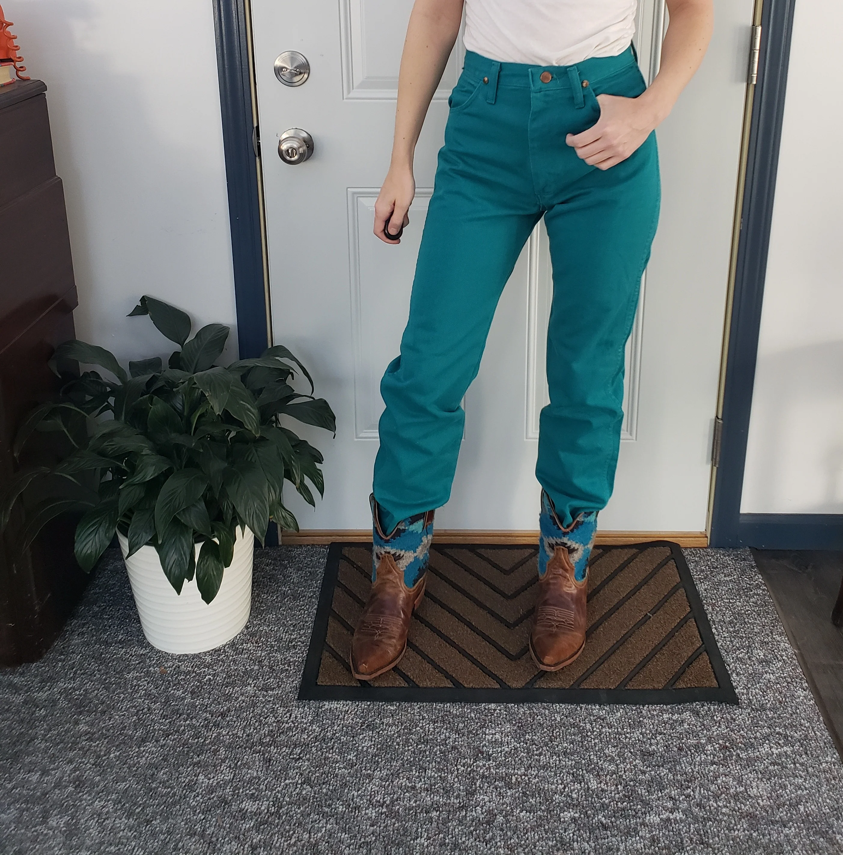 90s Western Wear Jeans And Jacket Set By Wrangler - Image 7