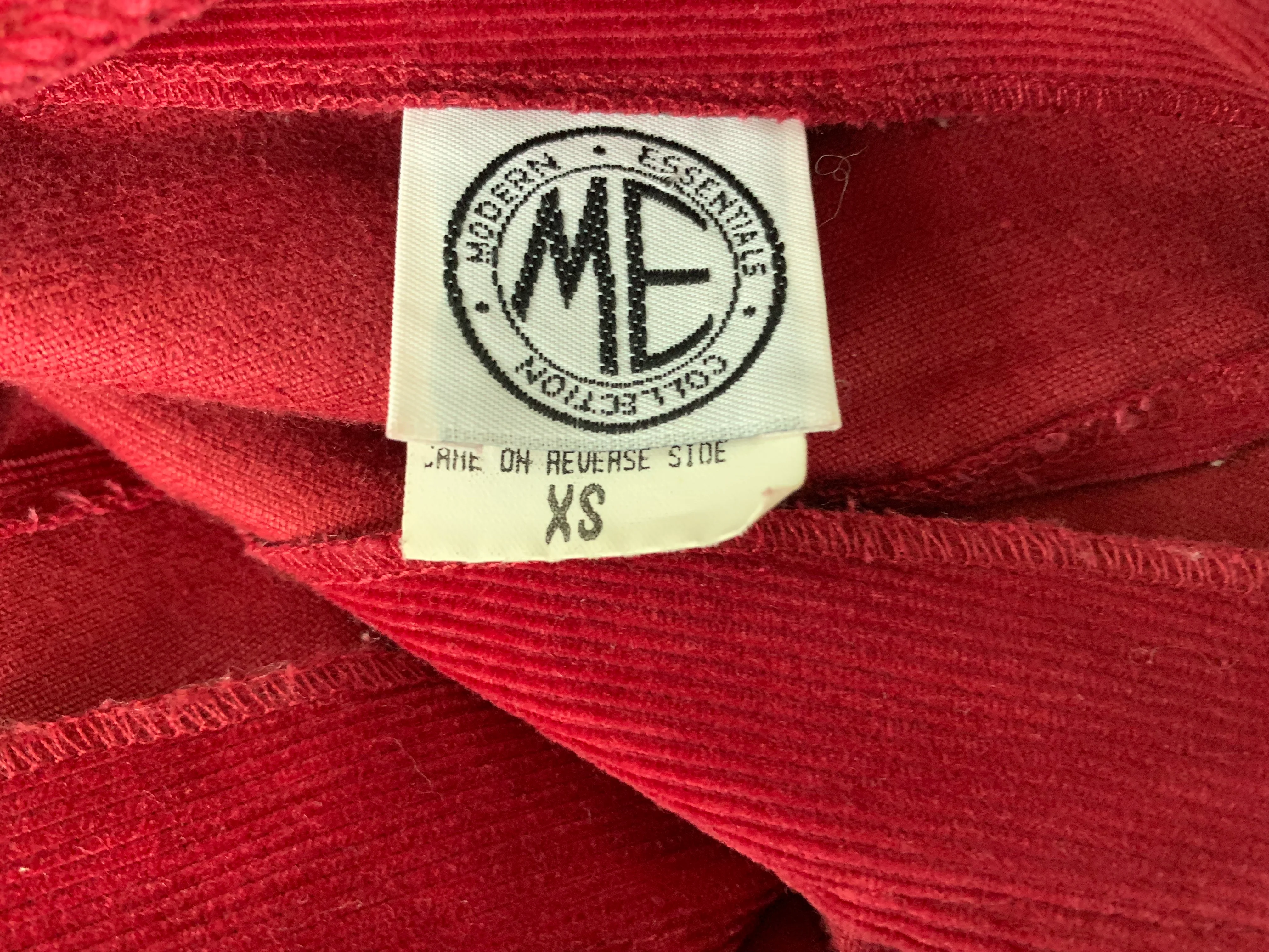 90s Wine Maroon Cotton/polyester Corduroy Jumper Dress By Modern Essentials Collection - Image 9