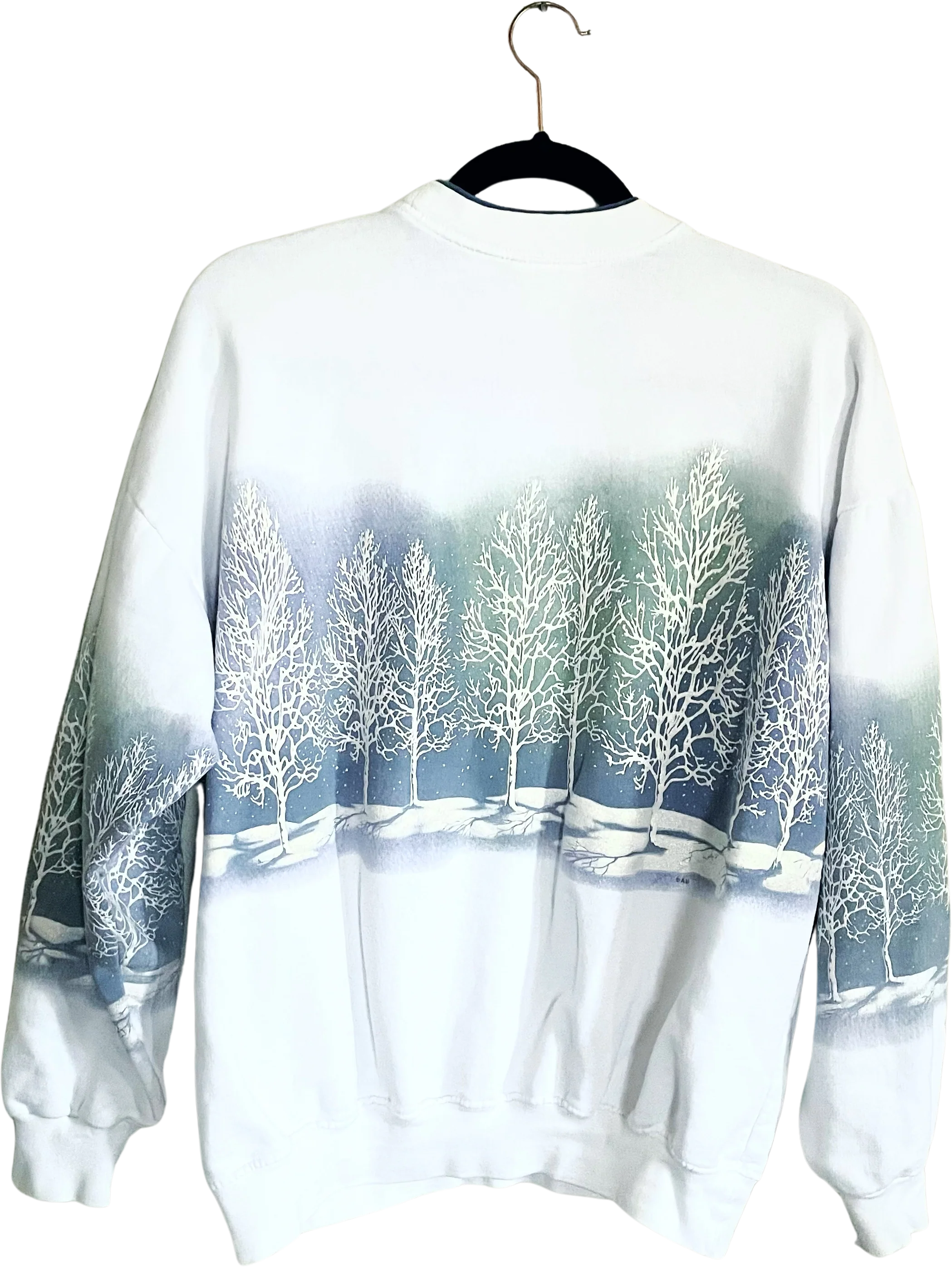 90s Winter Cardinals Glitter Embroidered Sweatshirt By Art Unlimited Sportswear - Image 2