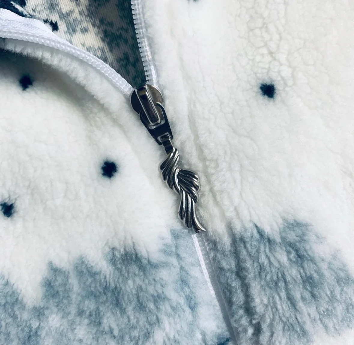 90s Winter Christmas Double Sided Fleece Zip Up Jacket By Art Unlimited - Image 6