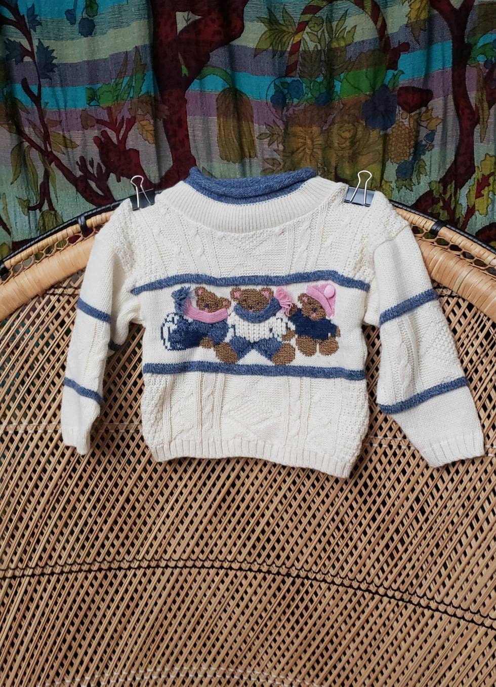 90s Winter Teddy Bears Sweater by Jet Set by Jet Set Cool Kids Clothes - Image 2