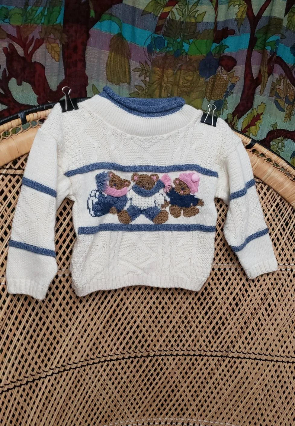 90s Winter Teddy Bears Sweater by Jet Set by Jet Set Cool Kids Clothes - Image 3