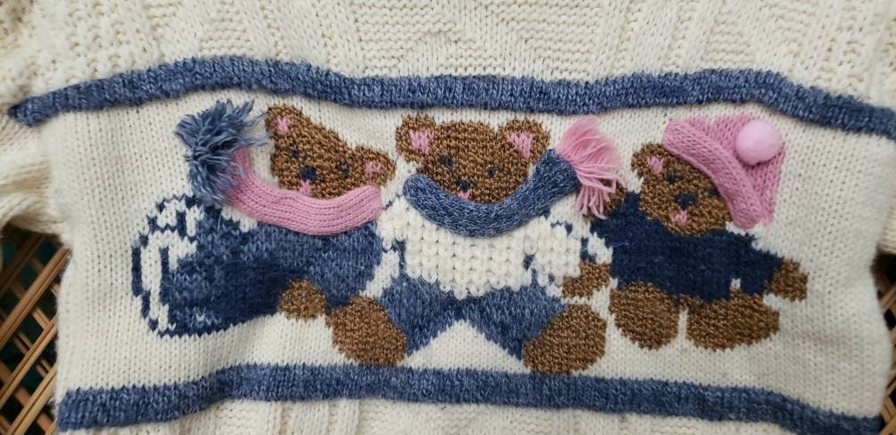 90s Winter Teddy Bears Sweater by Jet Set by Jet Set Cool Kids Clothes - Image 5