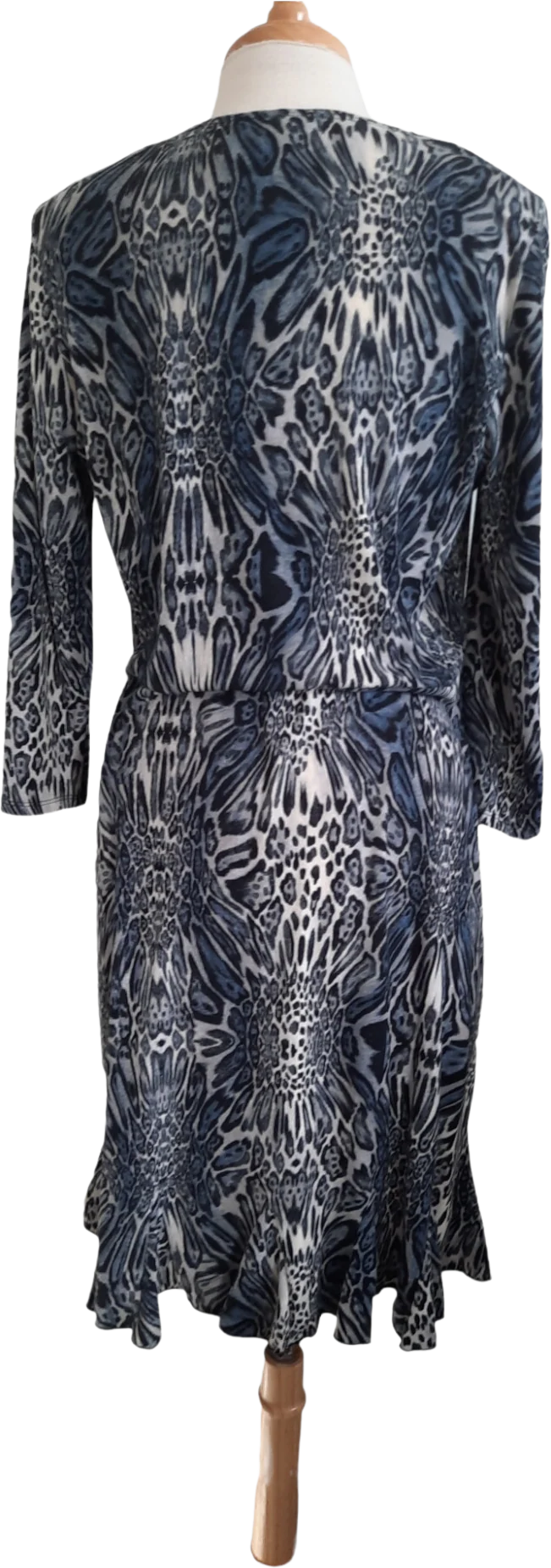 90s Womens Black Animal Print Quarter Sleeve Dress By Glamour - Image 2
