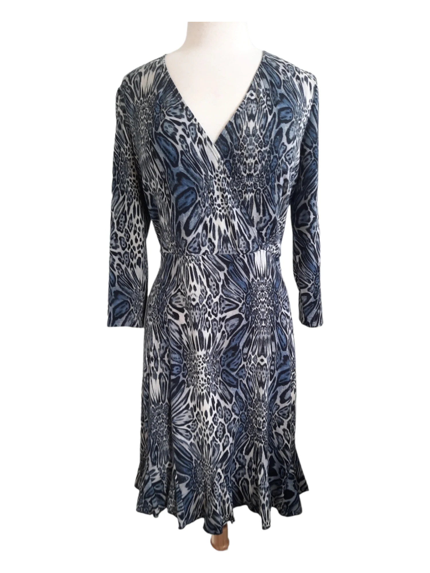 90s Womens Black Animal Print Quarter Sleeve Dress By Glamour - Image 4