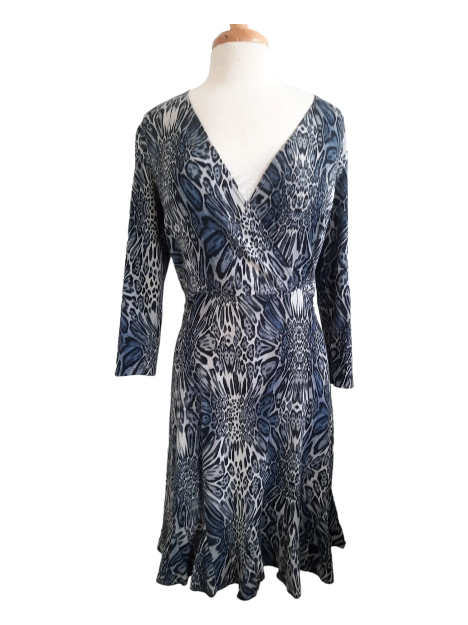 90s Womens Black Animal Print Quarter Sleeve Dress By Glamour - Image 7