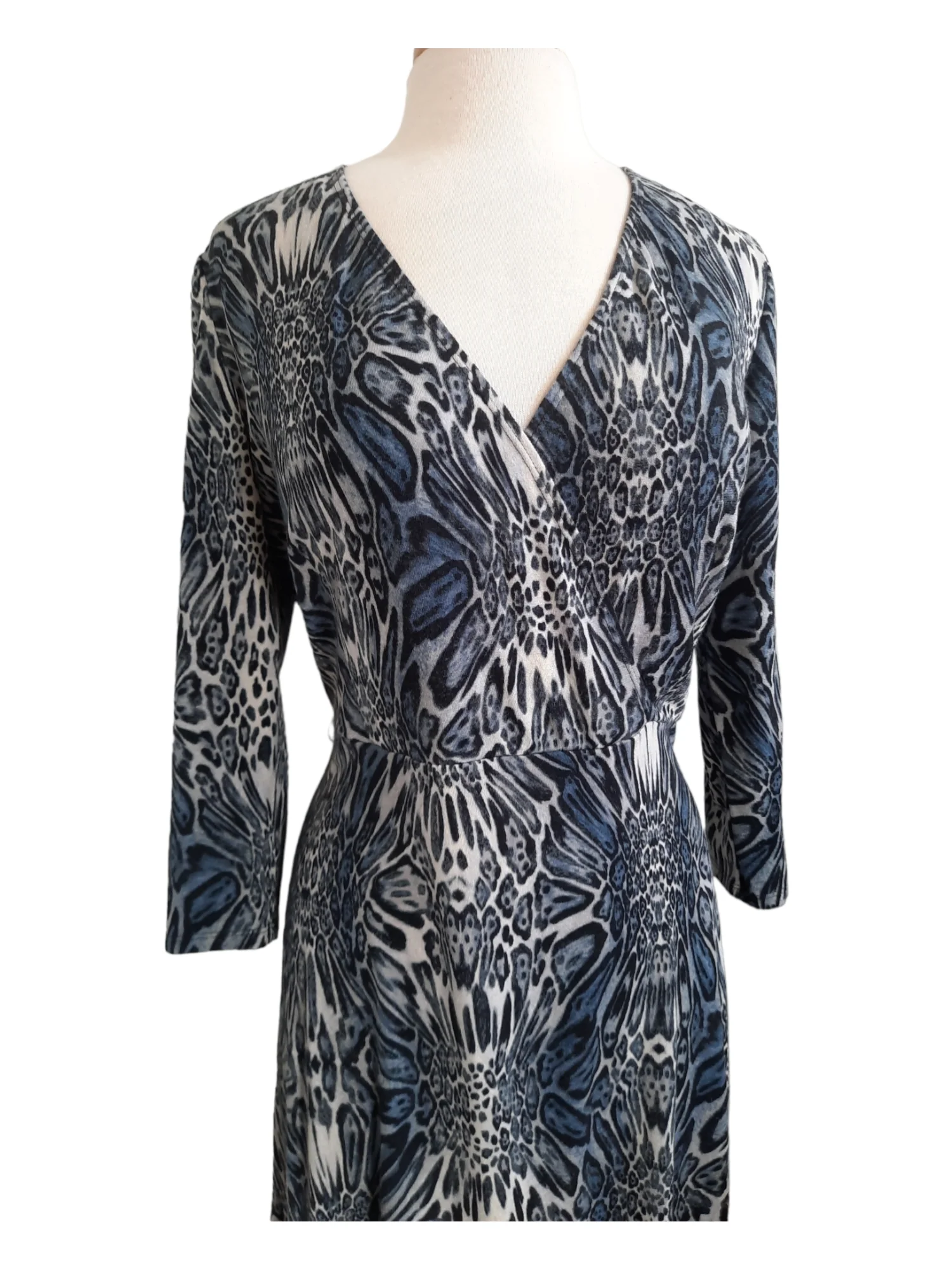 90s Womens Black Animal Print Quarter Sleeve Dress By Glamour - Image 8