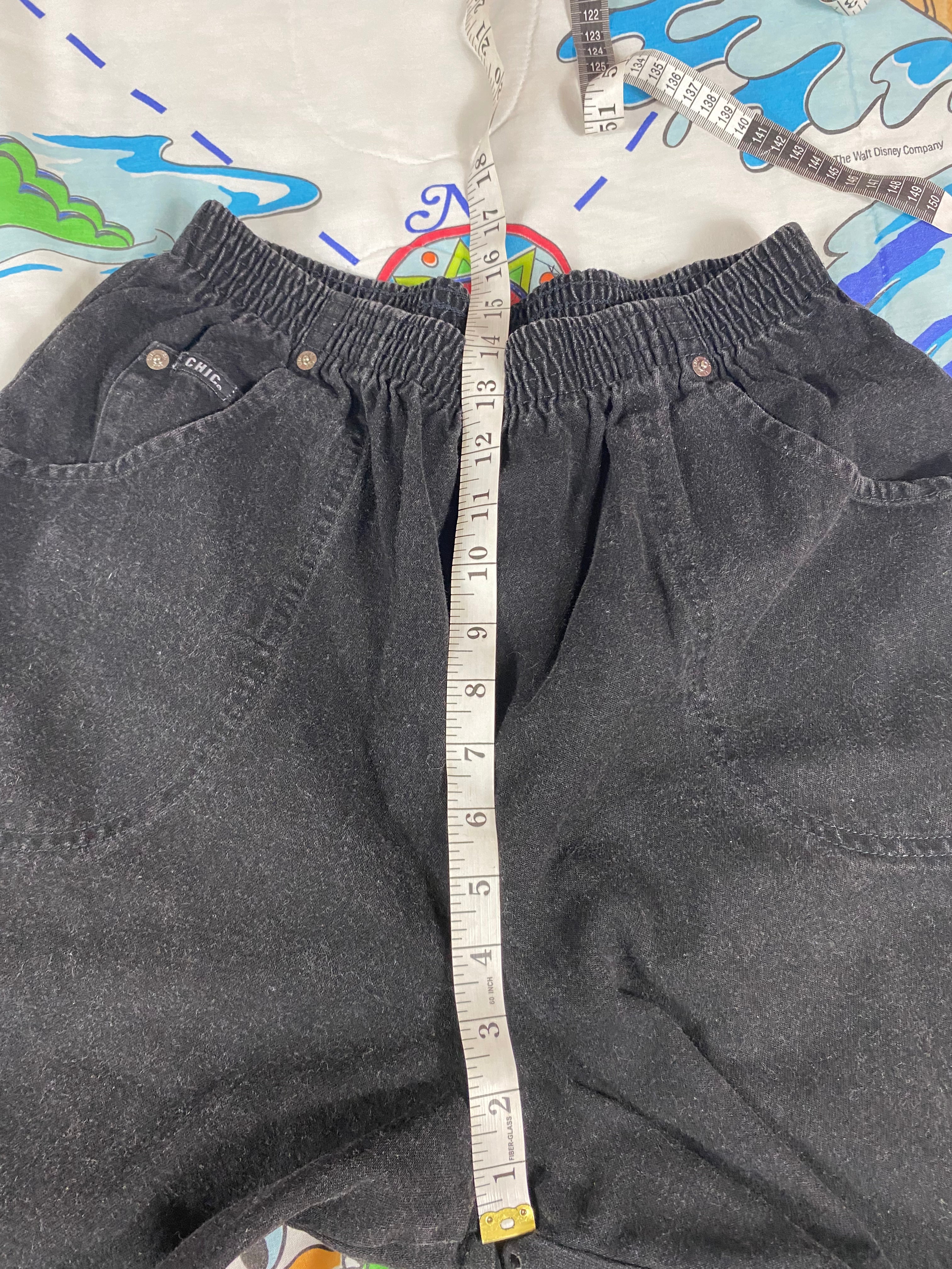 90s Womens Elastic Waist Black Denim Jeans By Chic - Image 10