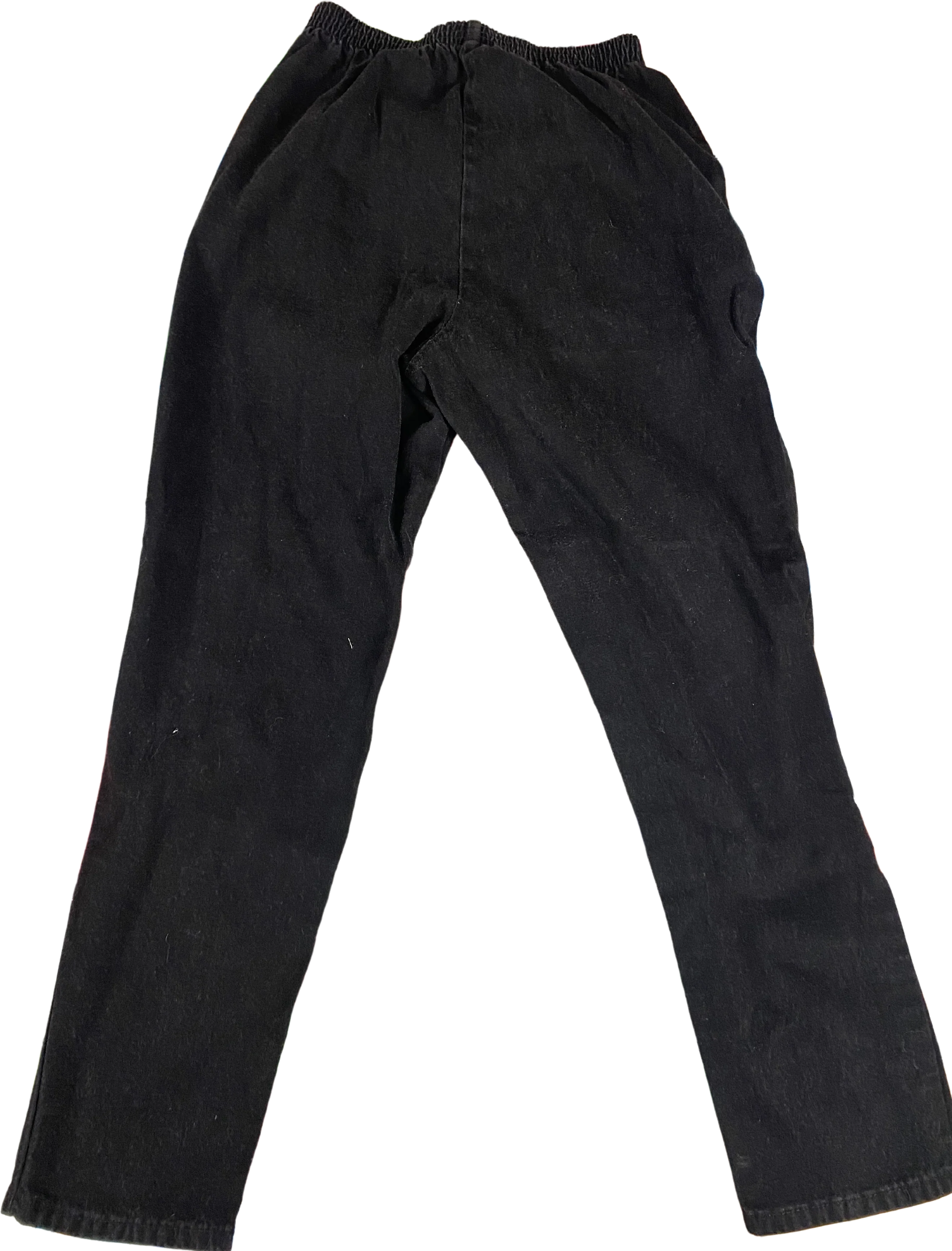 90s Womens Elastic Waist Black Denim Jeans By Chic - Image 2