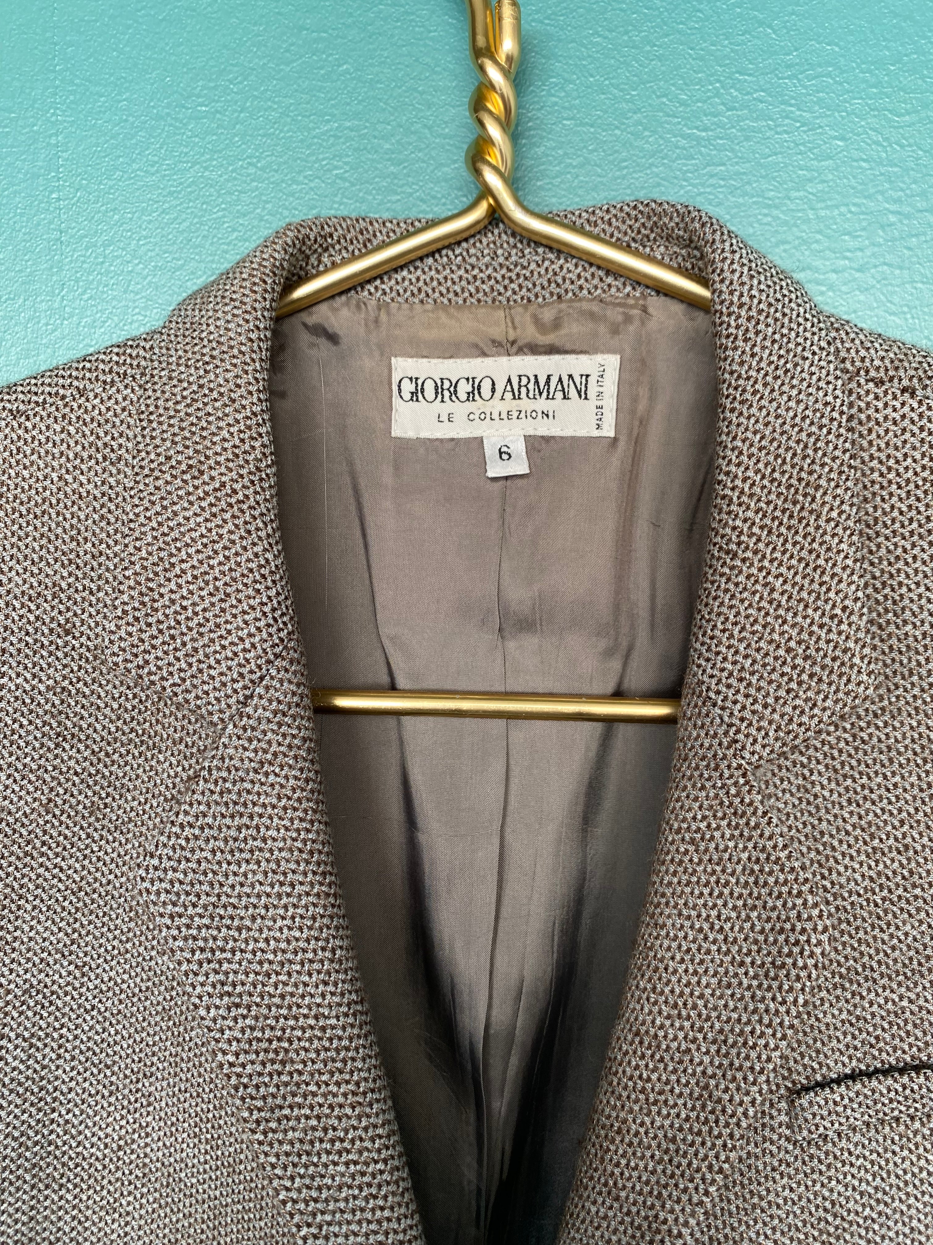 90s Womens Designer Wool Pant Suit Set by Giorgio Armani - Image 13