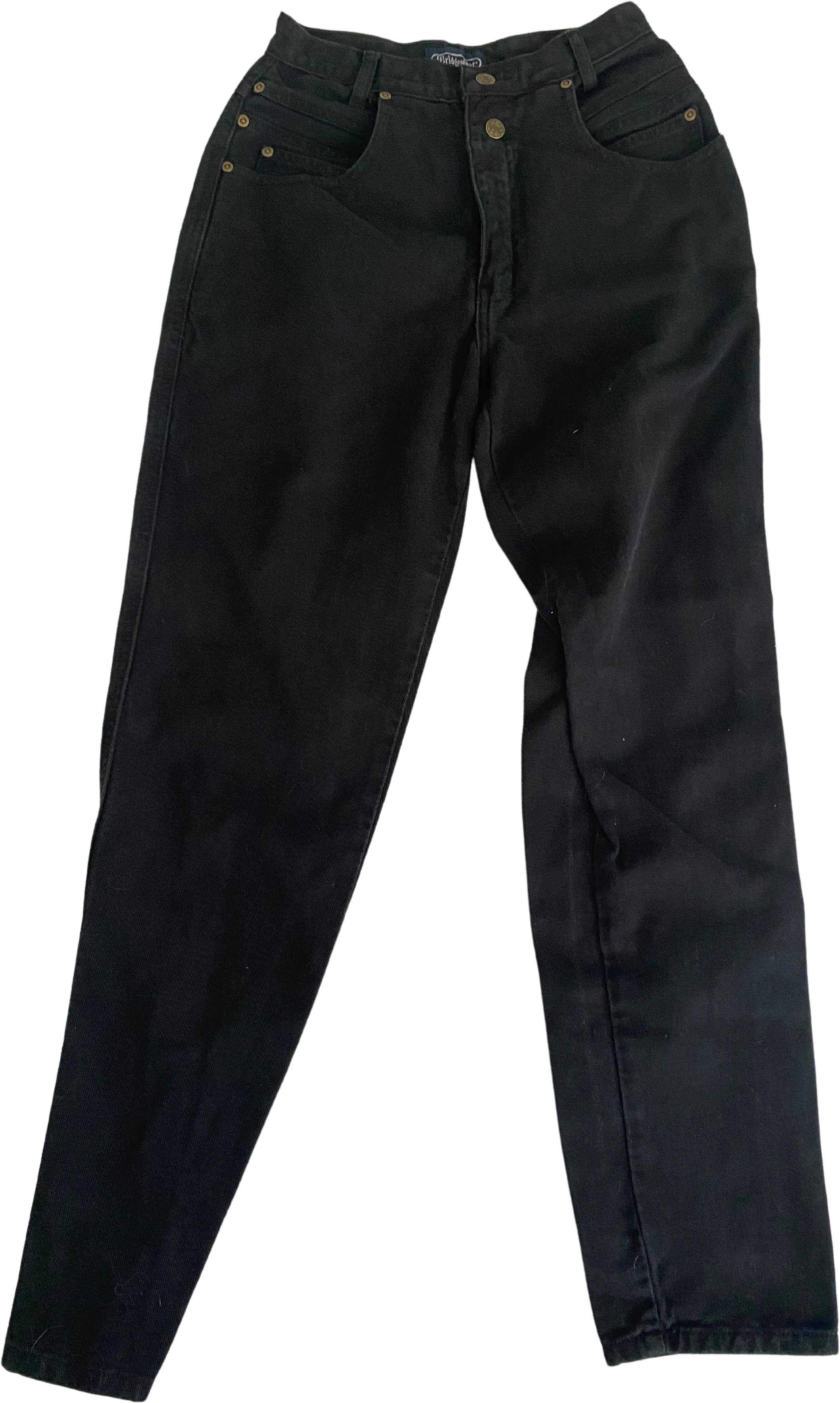 90s Womens Straight Leg Black Denim Jeans By Bridgewater Classics