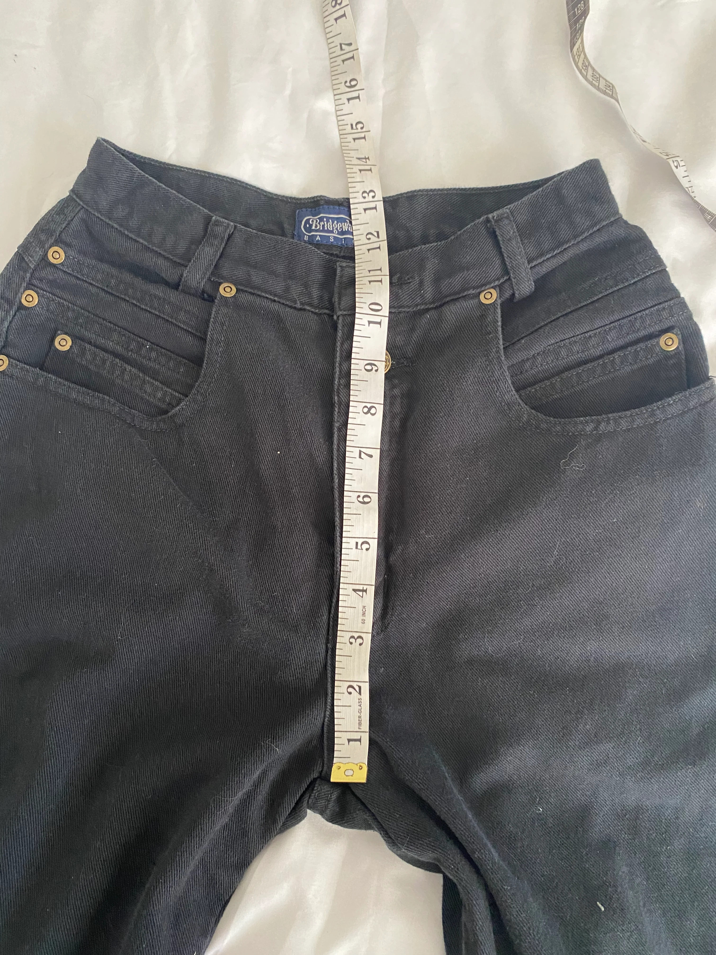 90s Womens Straight Leg Black Denim Jeans By Bridgewater Classics - Image 10