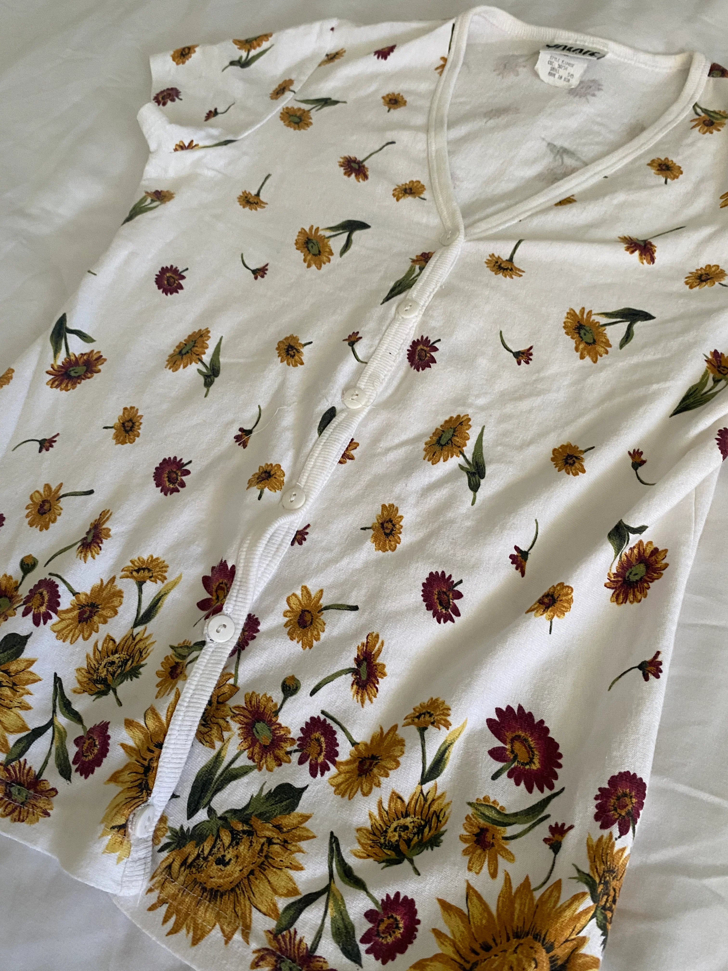 90s Womens Sunflower Button Up Top By Jalate Limited - Image 4