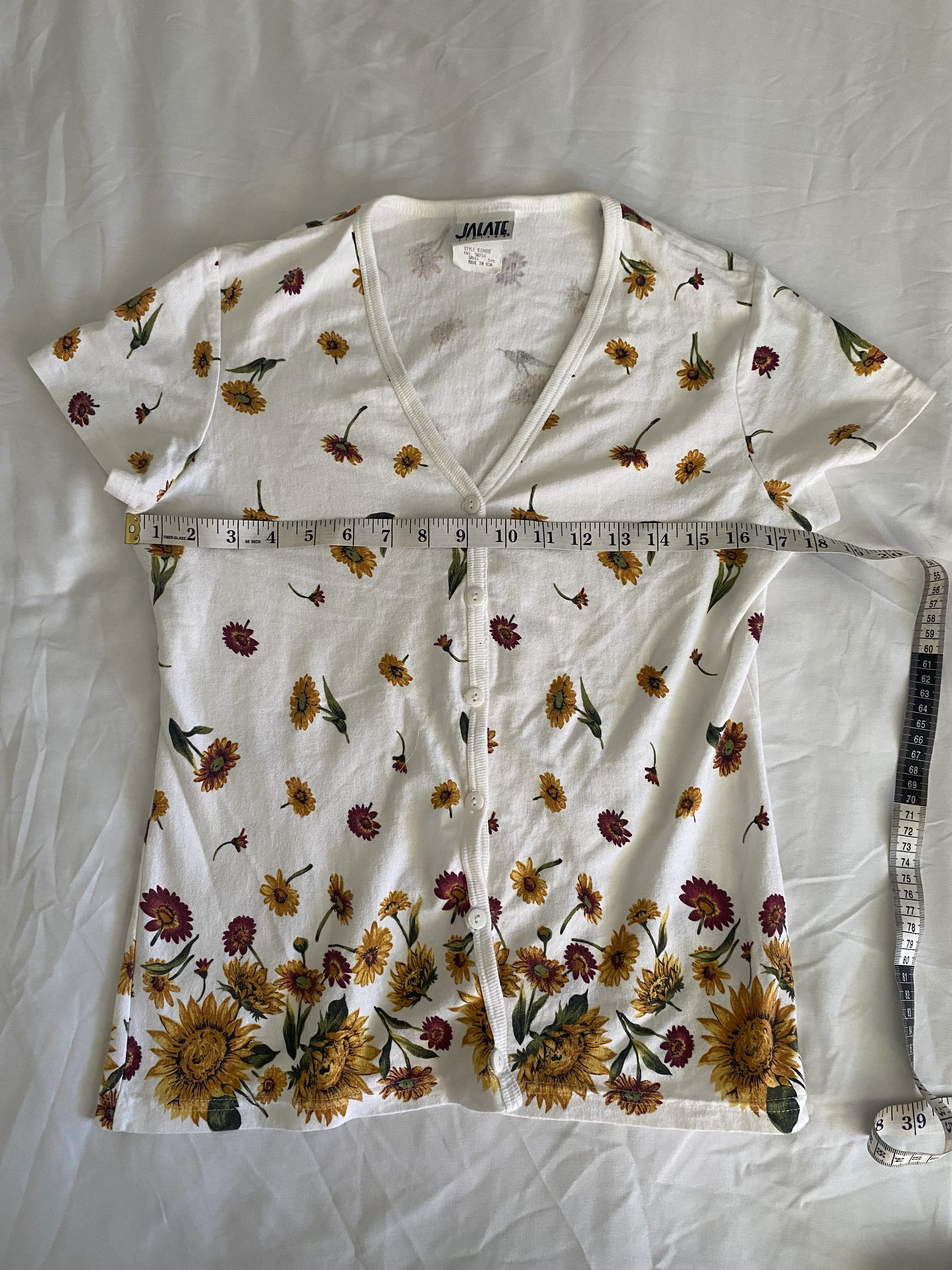 90s Womens Sunflower Button Up Top By Jalate Limited - Image 6