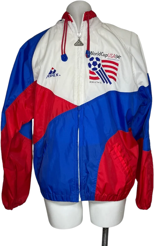 90s World Cup Usa 94 Windbreaker Red White Blue Small By Apex One