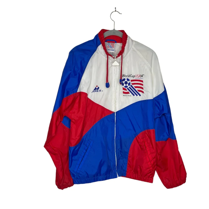90s World Cup Usa 94 Windbreaker Red White Blue Small By Apex One - Image 3