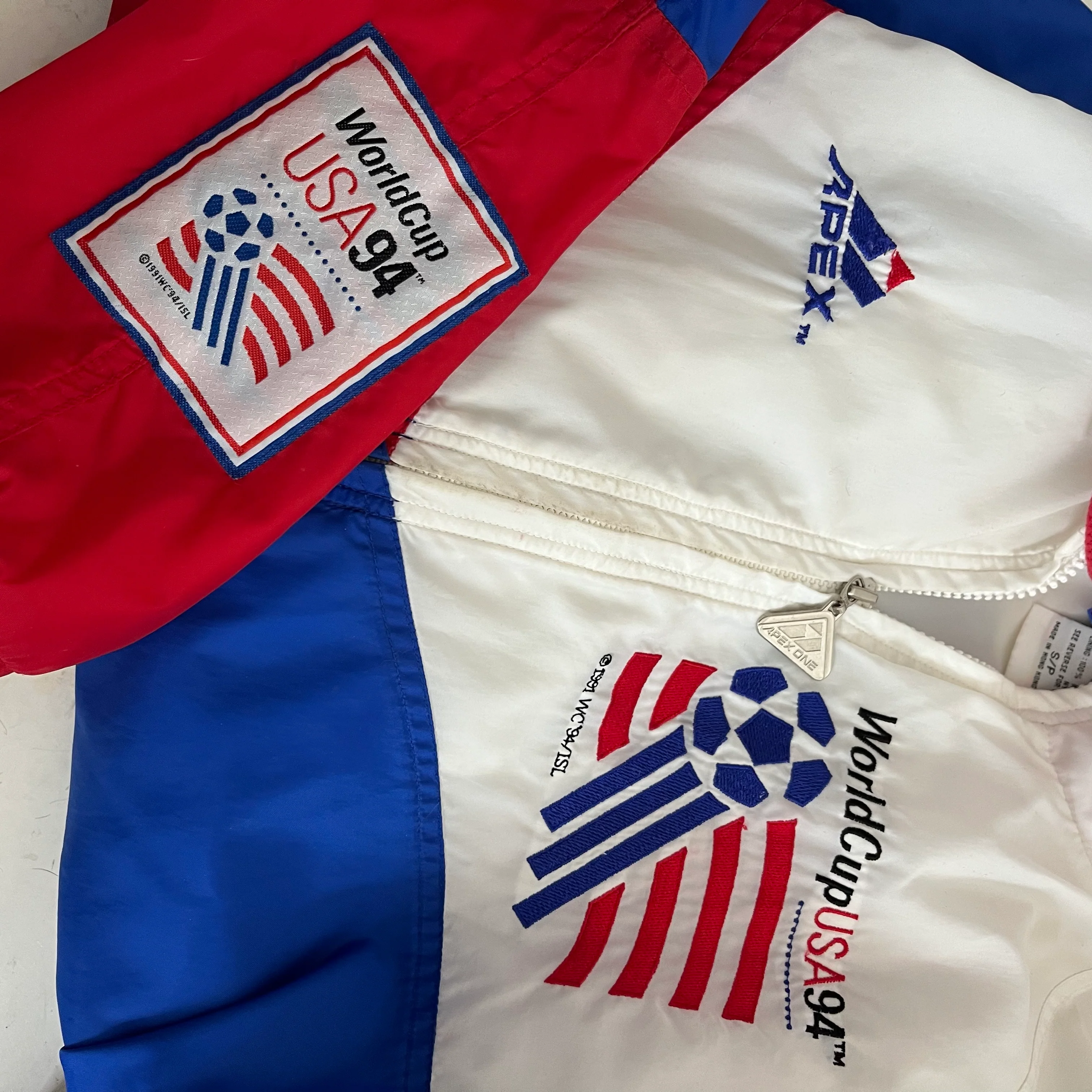 90s World Cup Usa 94 Windbreaker Red White Blue Small By Apex One - Image 6