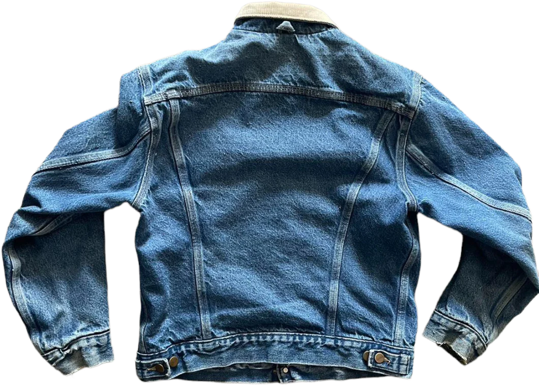 90s Worn Flannel Lined Denim Trucker Jacket By Carhartt - Image 2