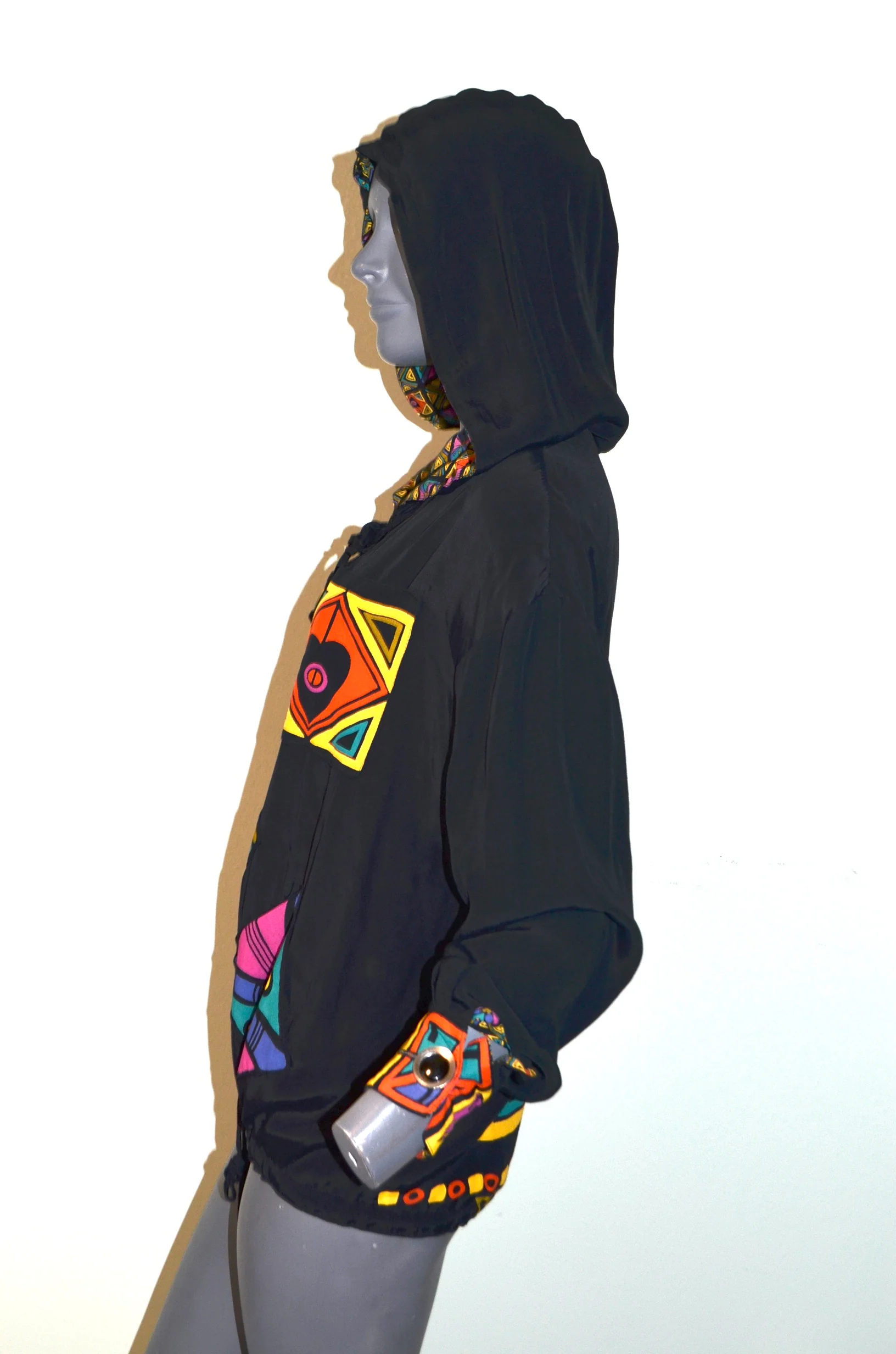 90s Wounded Strretwear Neon Hoodie Jacket. Heart By Platinum - Image 6
