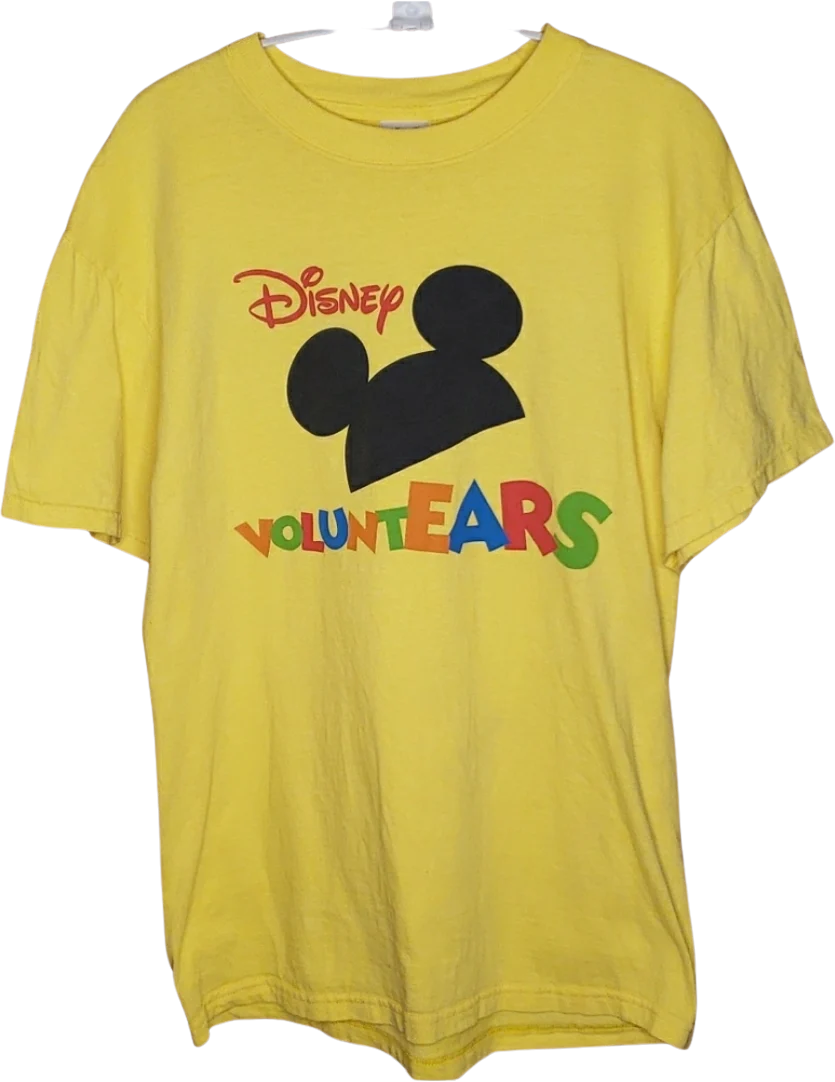 90s Yellow Voluntears T-shirt By Disney