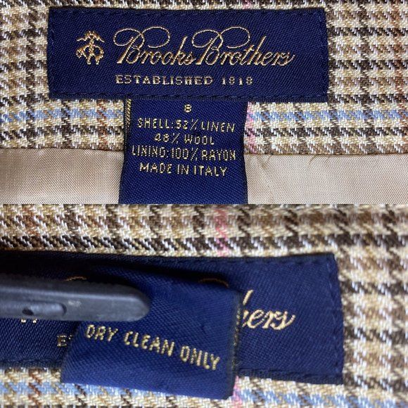A-Line Pleated Wool Skirt Houndstooth Vintage 90s by Brooks Brothers - Image 9