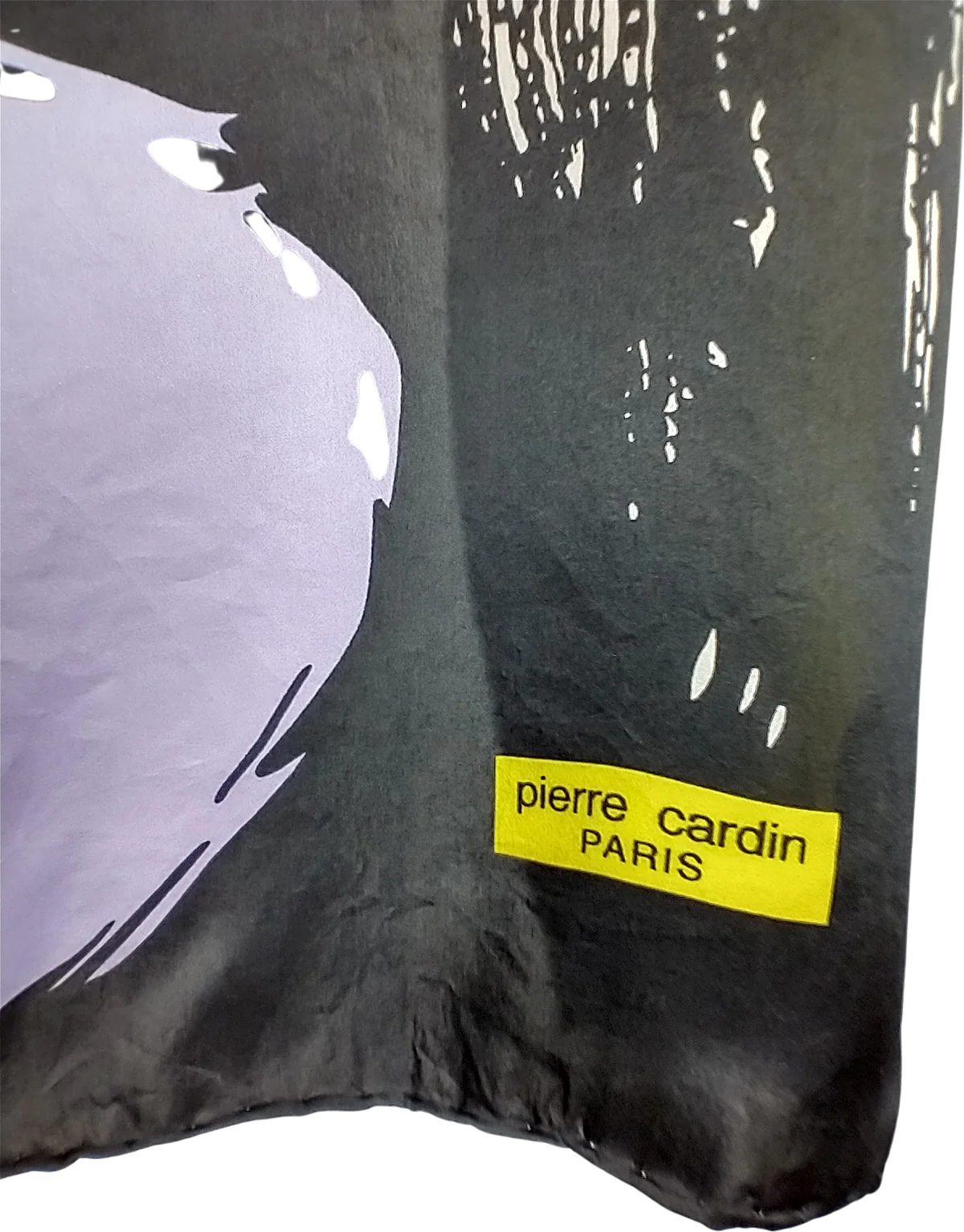 Abstract Painterly Silk Scarf By Pierre Cardin Paris - Image 2