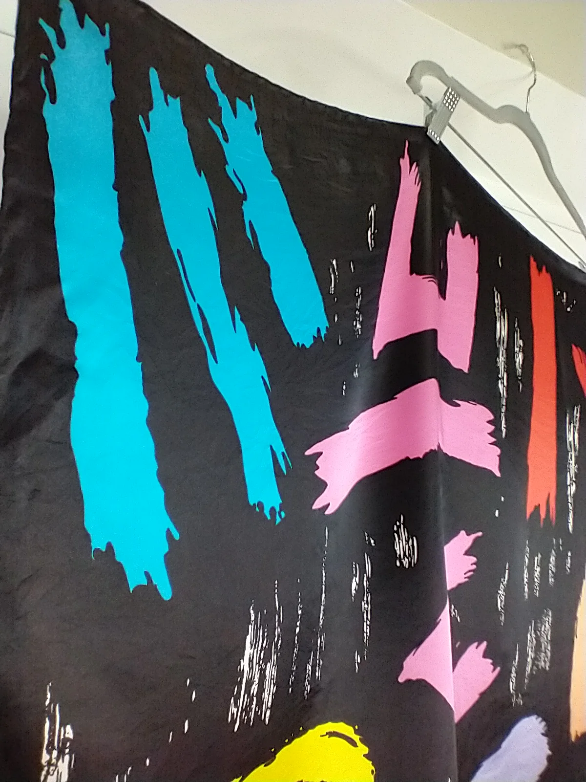 Abstract Painterly Silk Scarf By Pierre Cardin Paris - Image 8