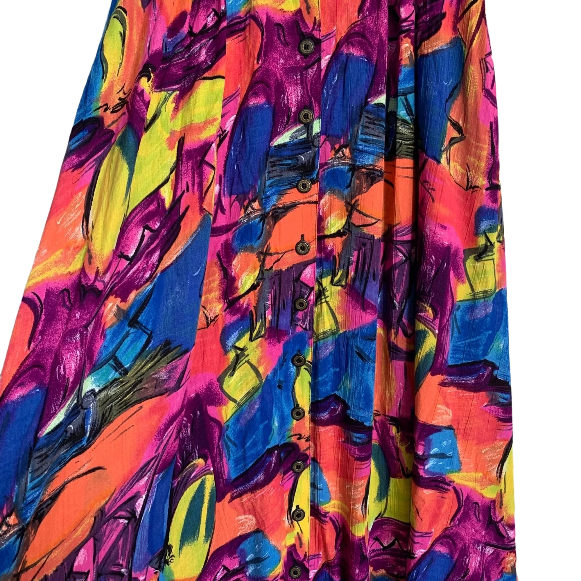 Abstract Print Rayon Maxi Skirt By The Limited - Image 4