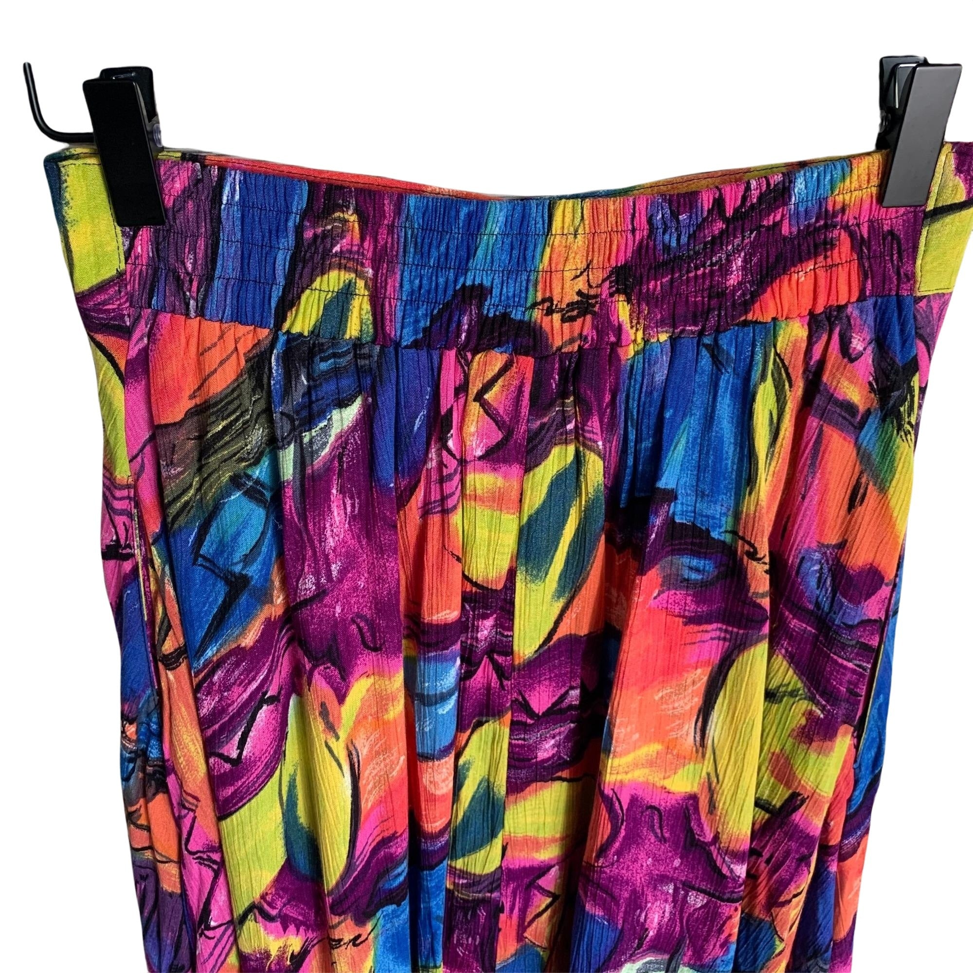 Abstract Print Rayon Maxi Skirt By The Limited - Image 5