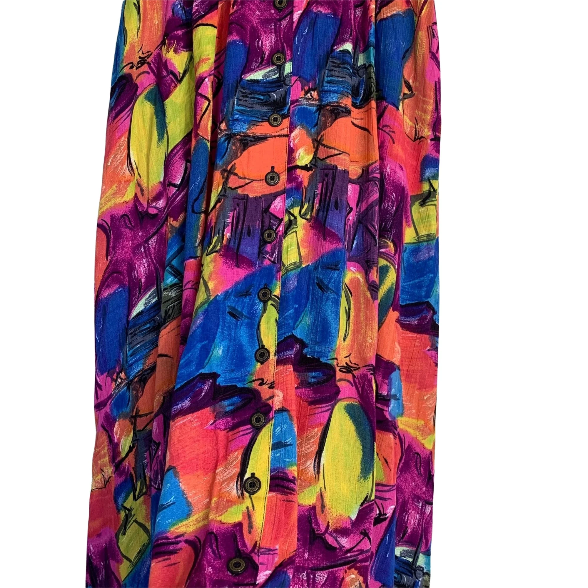 Abstract Print Rayon Maxi Skirt By The Limited - Image 8