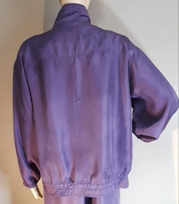 90's Purple Silk Track Suit by Ac-tiv-Ology By Blu Russe Apparel Group - Image 5