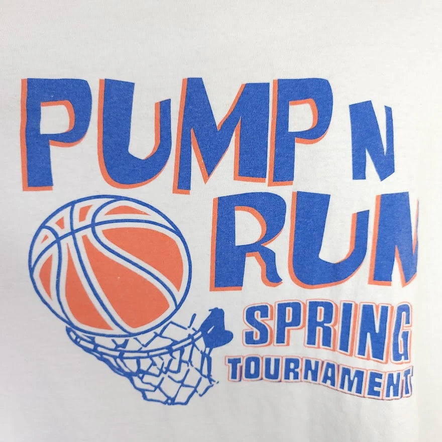 Adidas Basketball T-Shirt Vintage 90s Pump N Run Spring Tournament Mens Size 2xl - Image 2